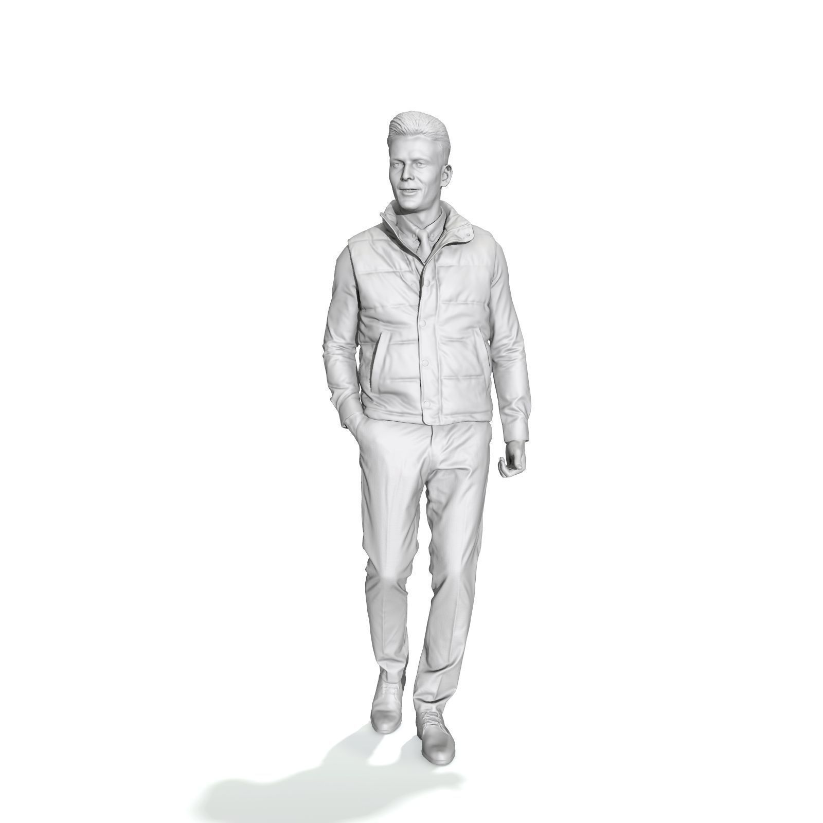 Standing Casual Man with Black Vest BMan0314-HD2-O01P01-S 3D model_71