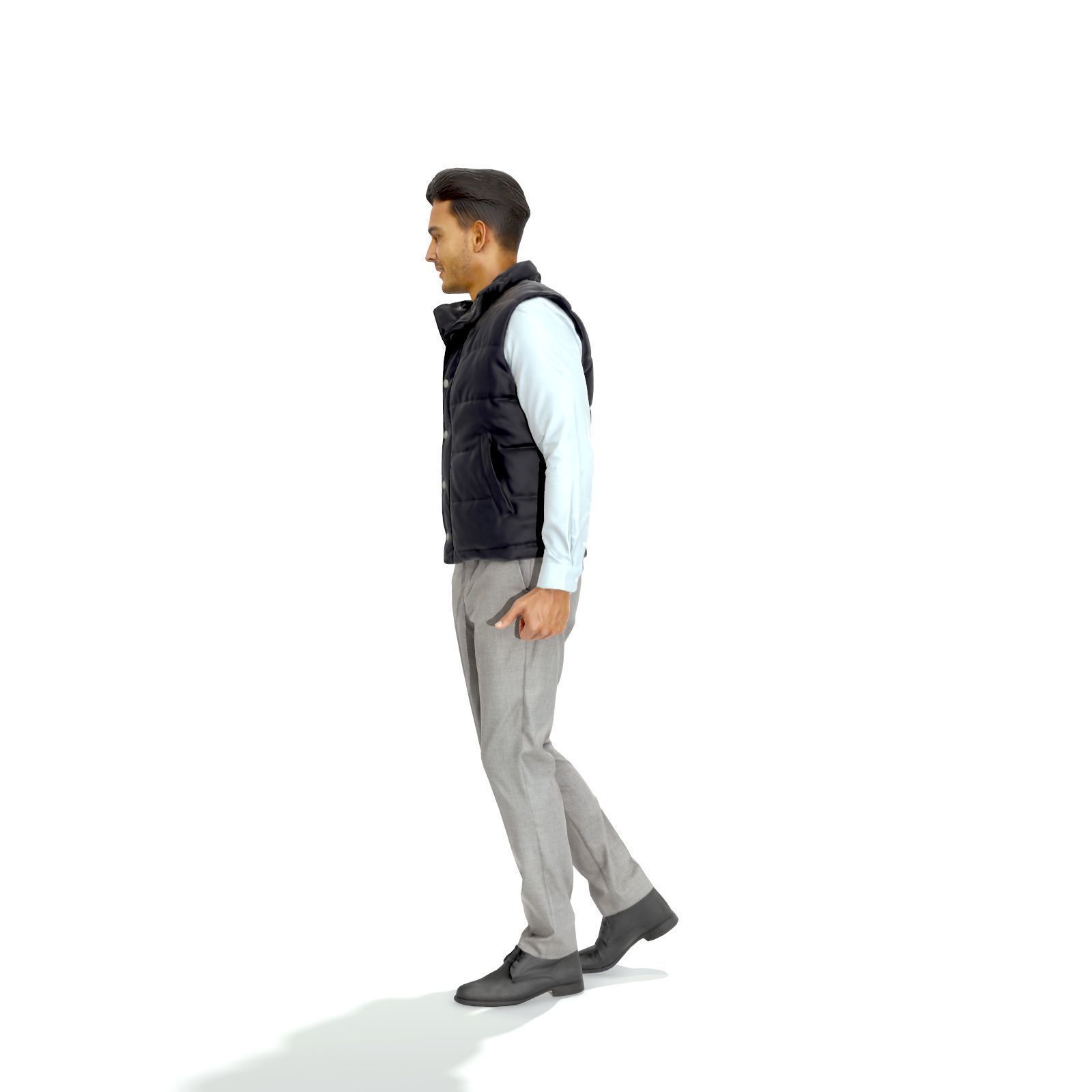 Standing Casual Man with Black Vest BMan0314-HD2-O01P01-S 3D model_53