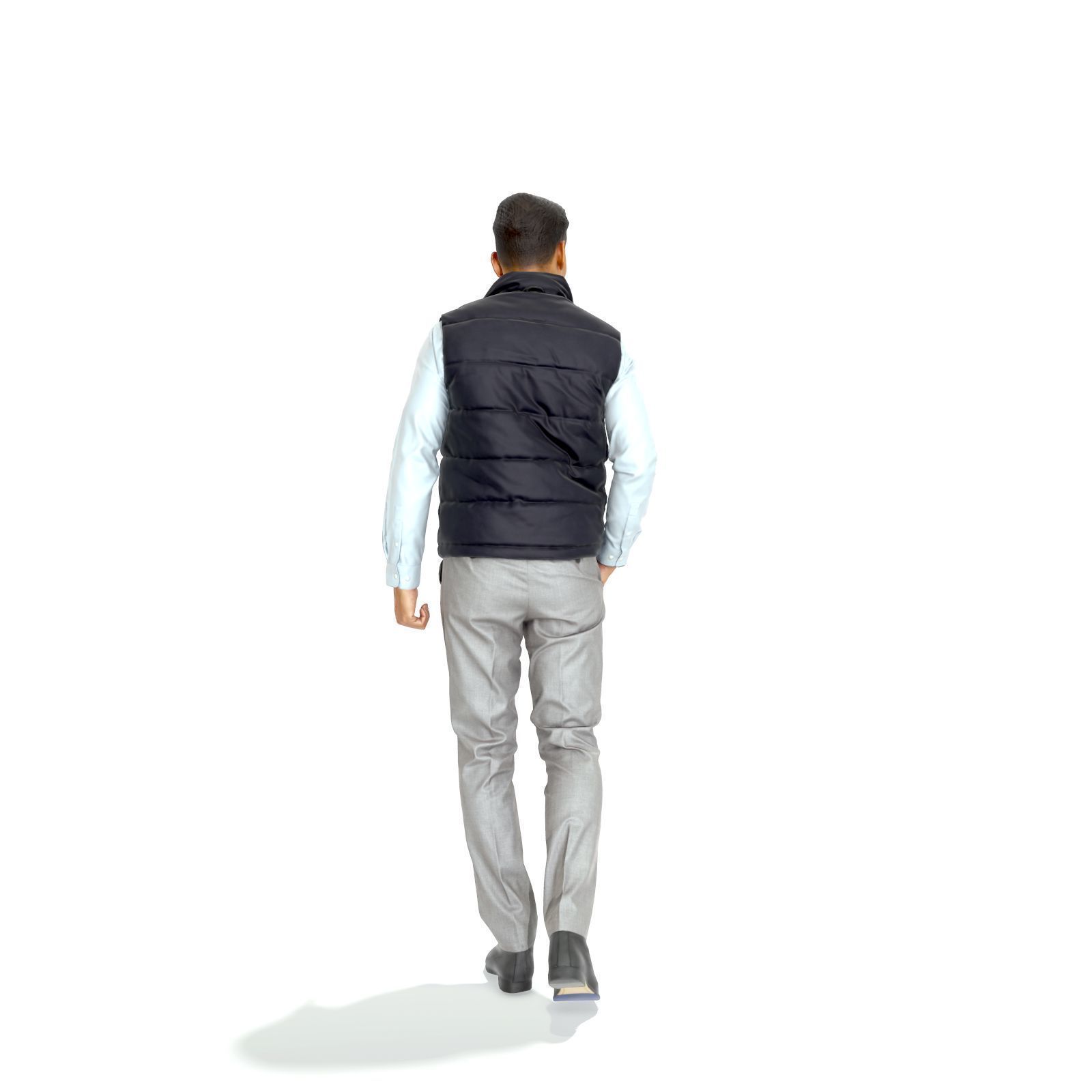 Standing Casual Man with Black Vest BMan0314-HD2-O01P01-S 3D model_40