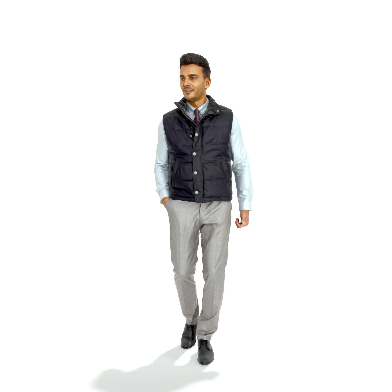 Standing Casual Man with Black Vest BMan0314-HD2-O01P01-S 3D model_68