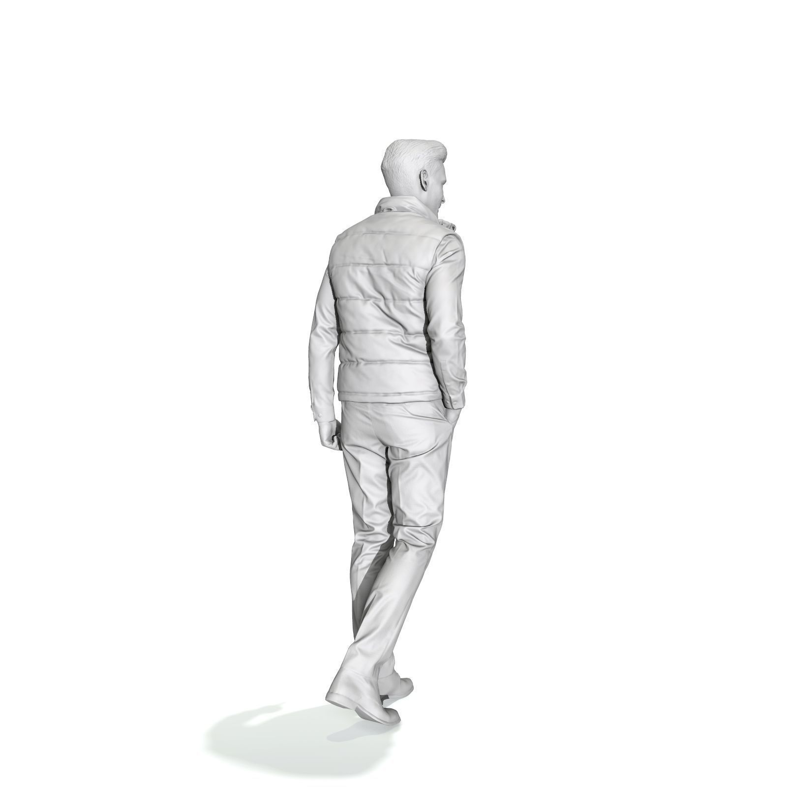 Standing Casual Man with Black Vest BMan0314-HD2-O01P01-S 3D model_9