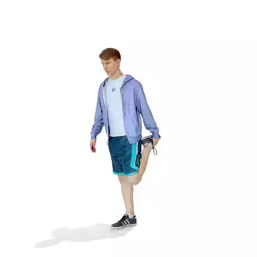 Sporty Man Stretching Leg SMan0316-HD2-O01P01-S 3D model