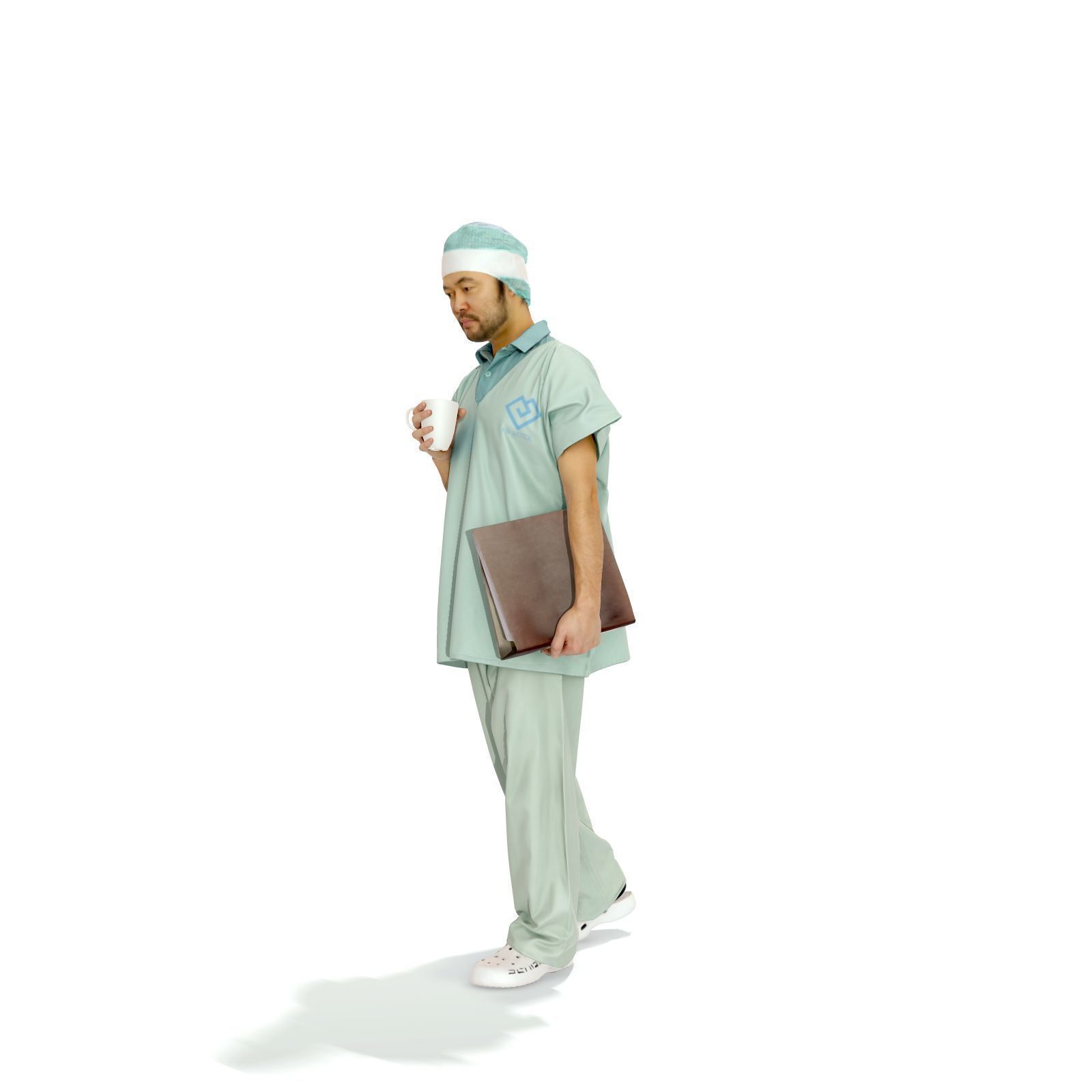Doctor Walking Drinking Coffee Tea WMan0310-HD2-O02P01-S 3D model_46