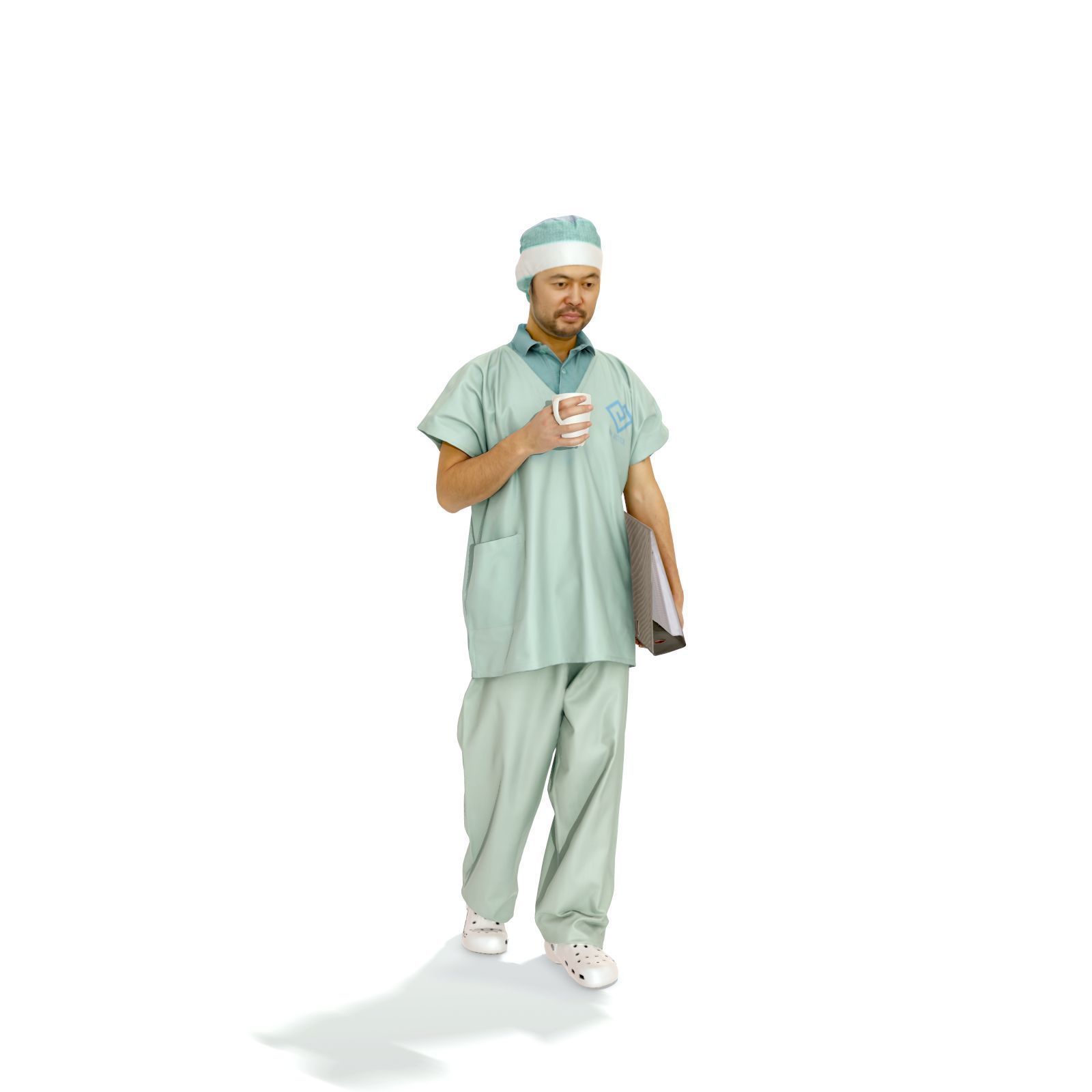 Doctor Walking Drinking Coffee Tea WMan0310-HD2-O02P01-S 3D model_48