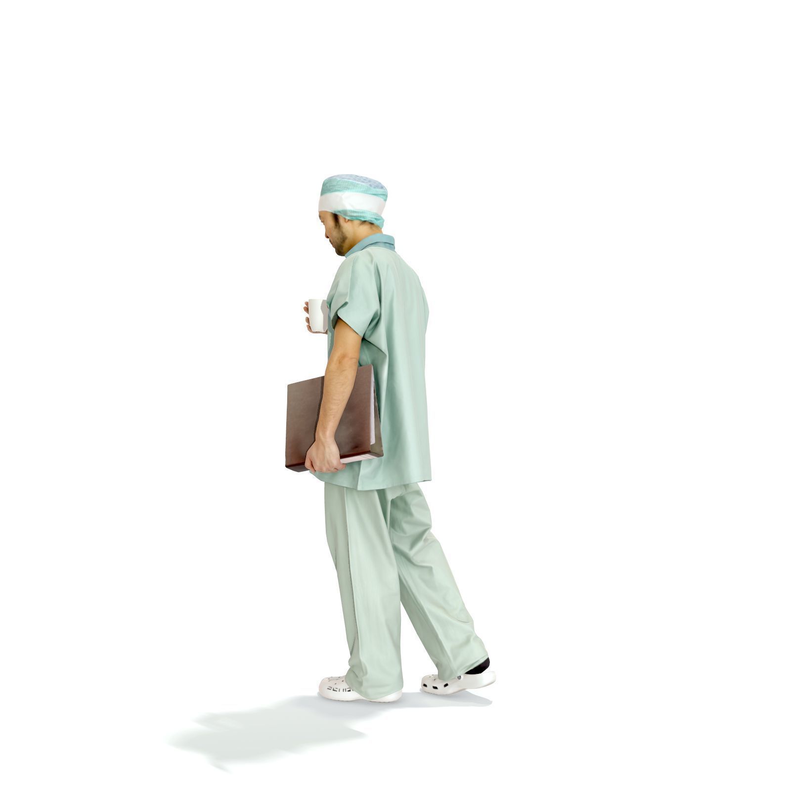 Doctor Walking Drinking Coffee Tea WMan0310-HD2-O02P01-S 3D model_15