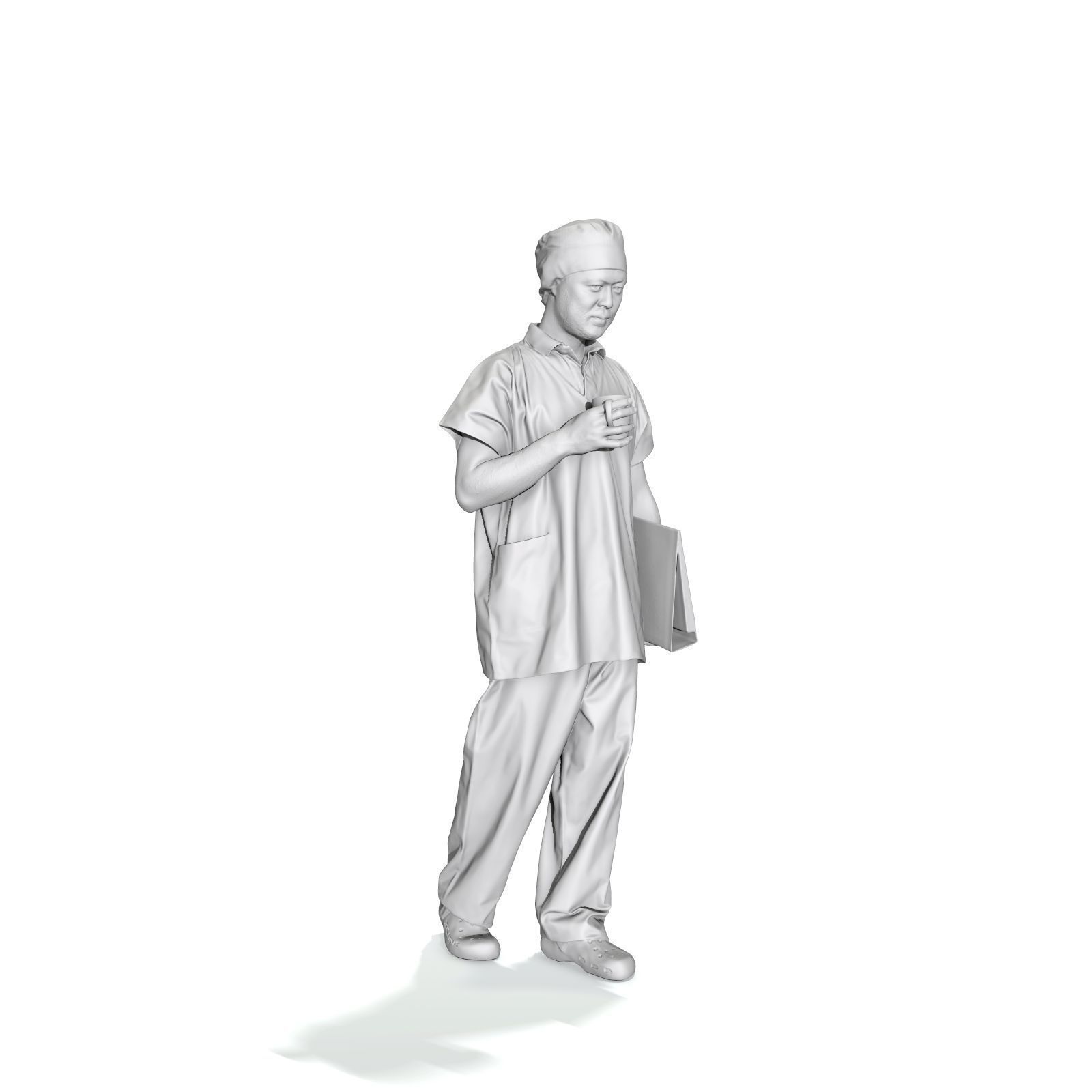 Doctor Walking Drinking Coffee Tea WMan0310-HD2-O02P01-S 3D model_68