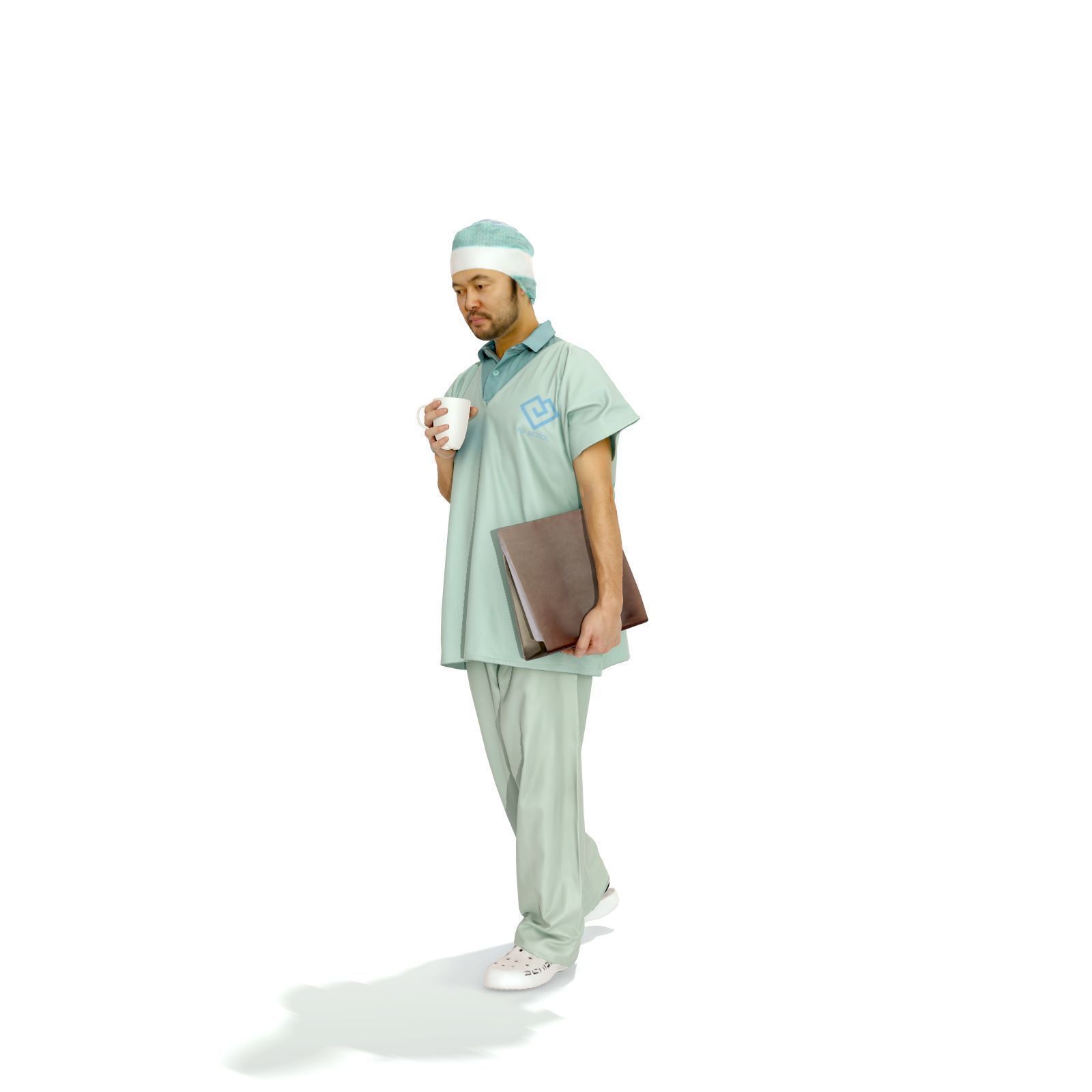 Doctor Walking Drinking Coffee Tea WMan0310-HD2-O02P01-S 3D model_66