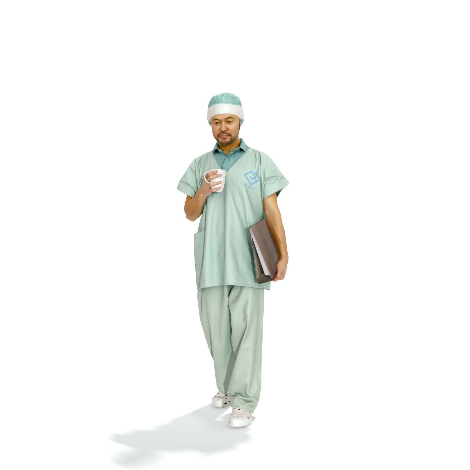 Doctor Walking Drinking Coffee Tea WMan0310-HD2-O02P01-S 3D model_73