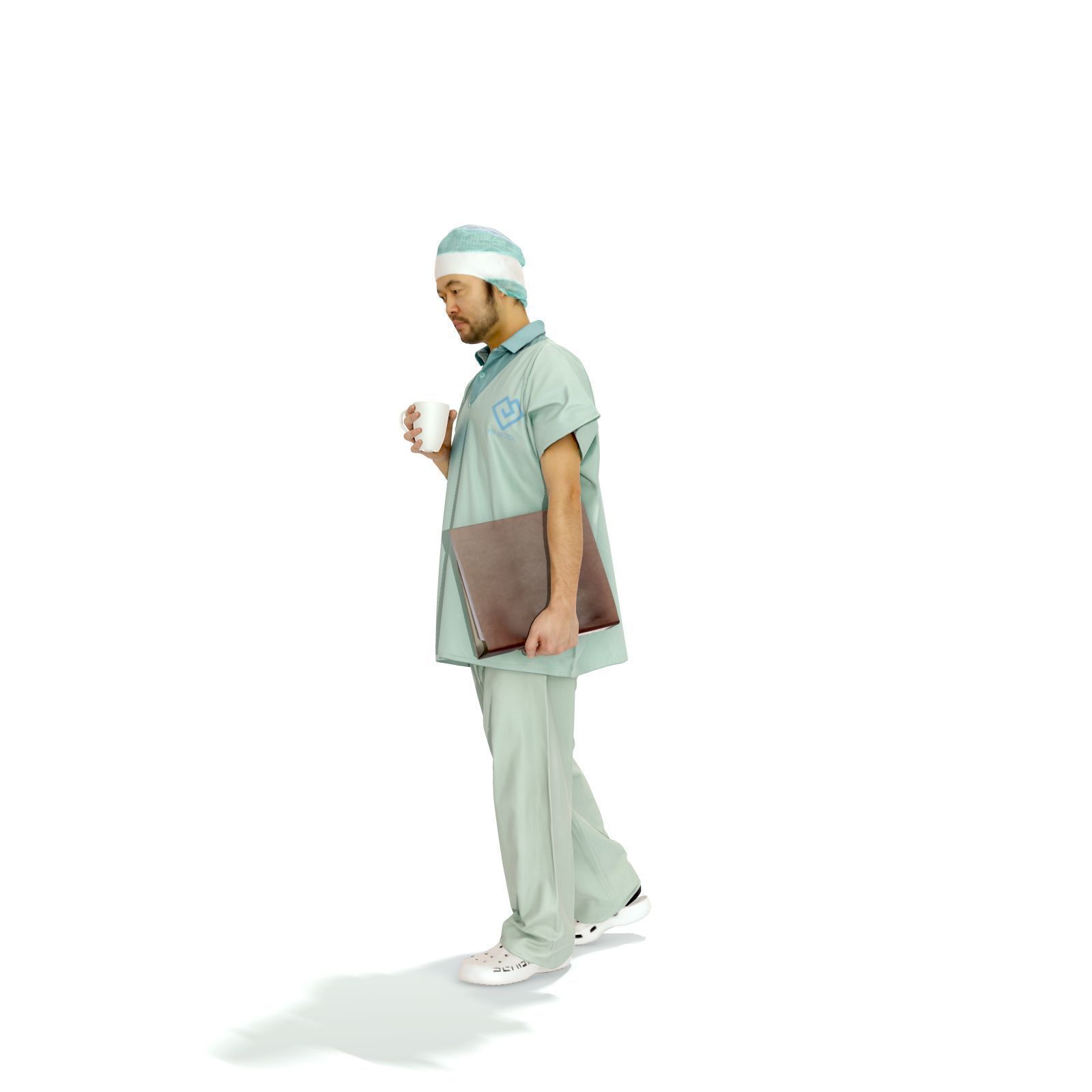 Doctor Walking Drinking Coffee Tea WMan0310-HD2-O02P01-S 3D model_71