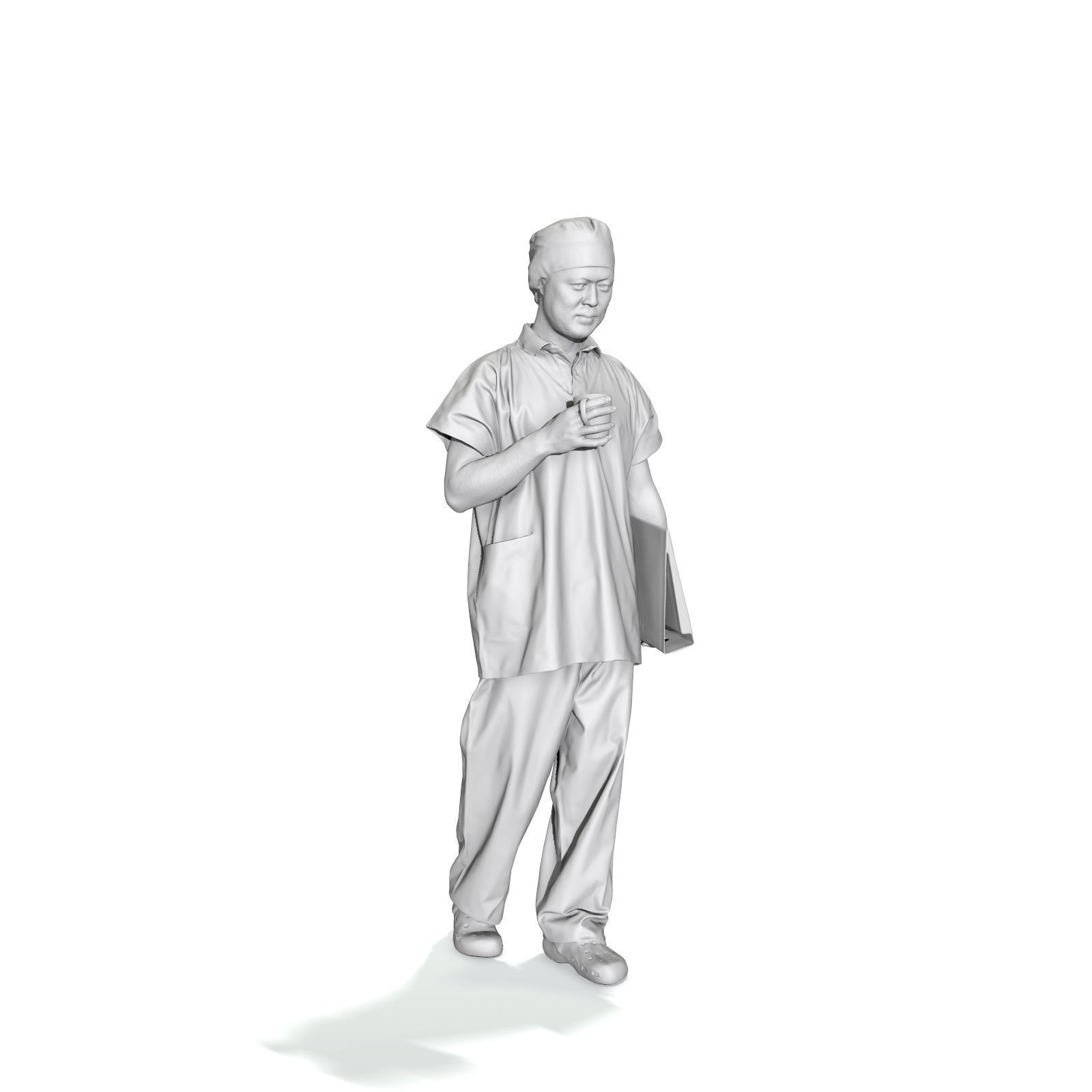 Doctor Walking Drinking Coffee Tea WMan0310-HD2-O02P01-S 3D model_53