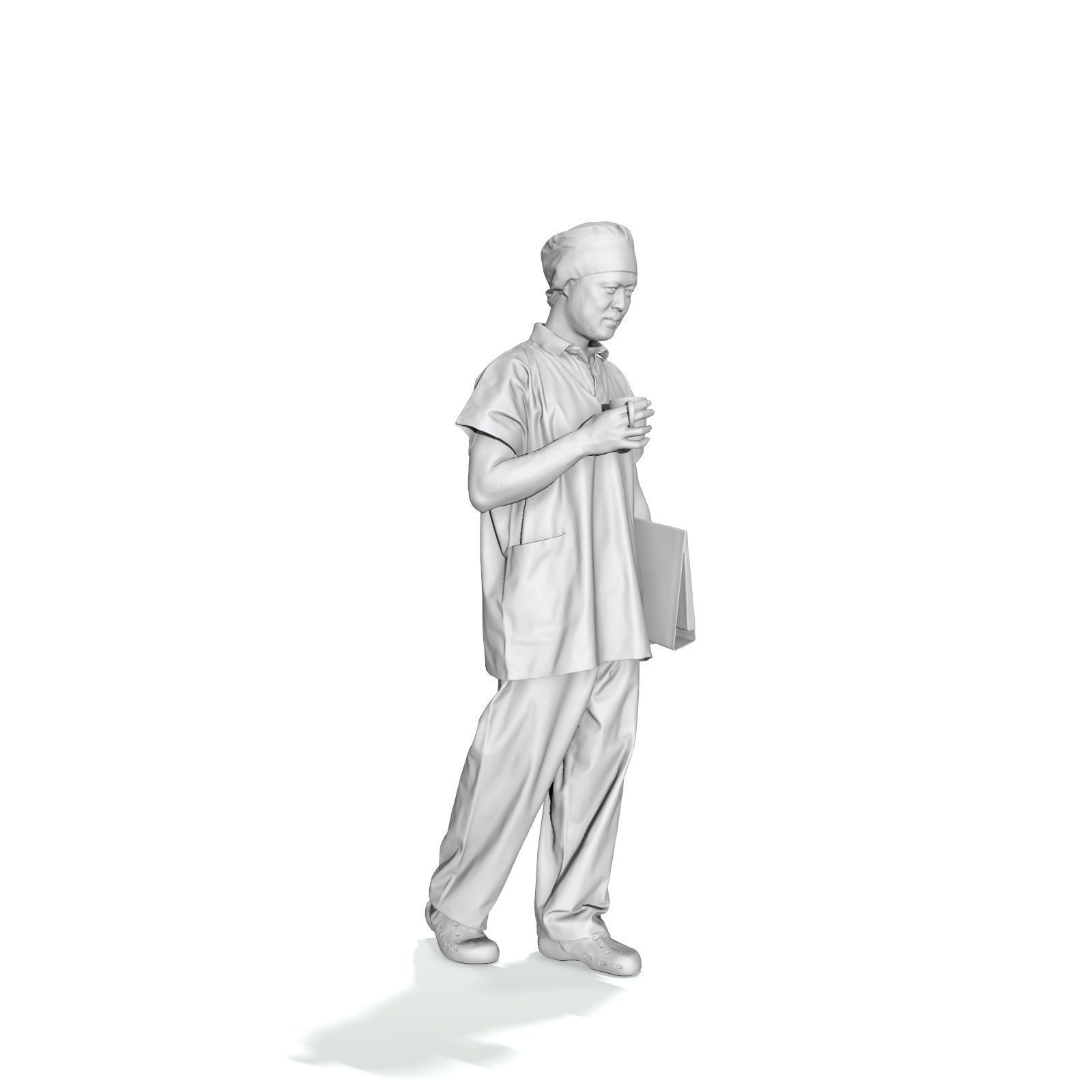 Doctor Walking Drinking Coffee Tea WMan0310-HD2-O02P01-S 3D model_51