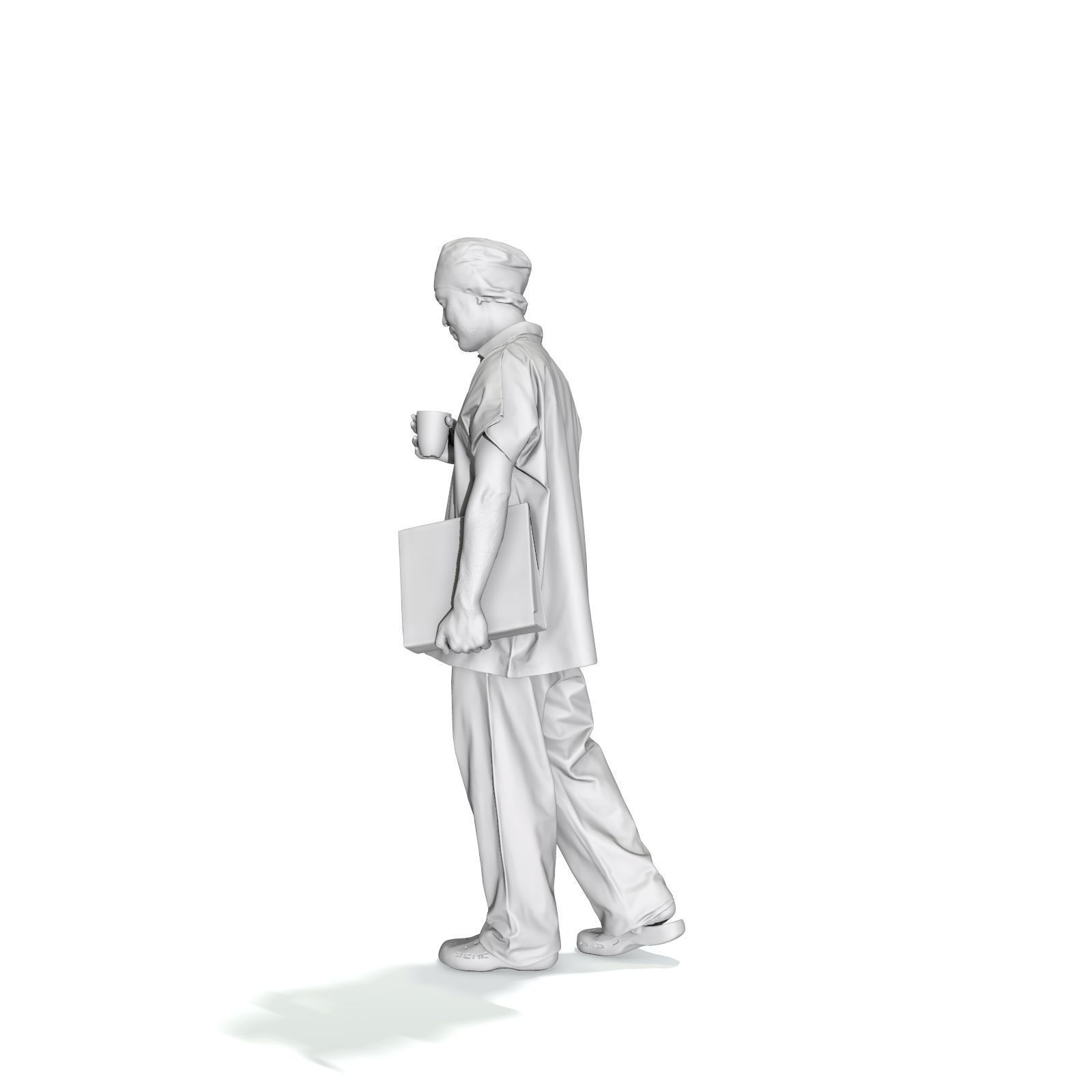 Doctor Walking Drinking Coffee Tea WMan0310-HD2-O02P01-S 3D model_32