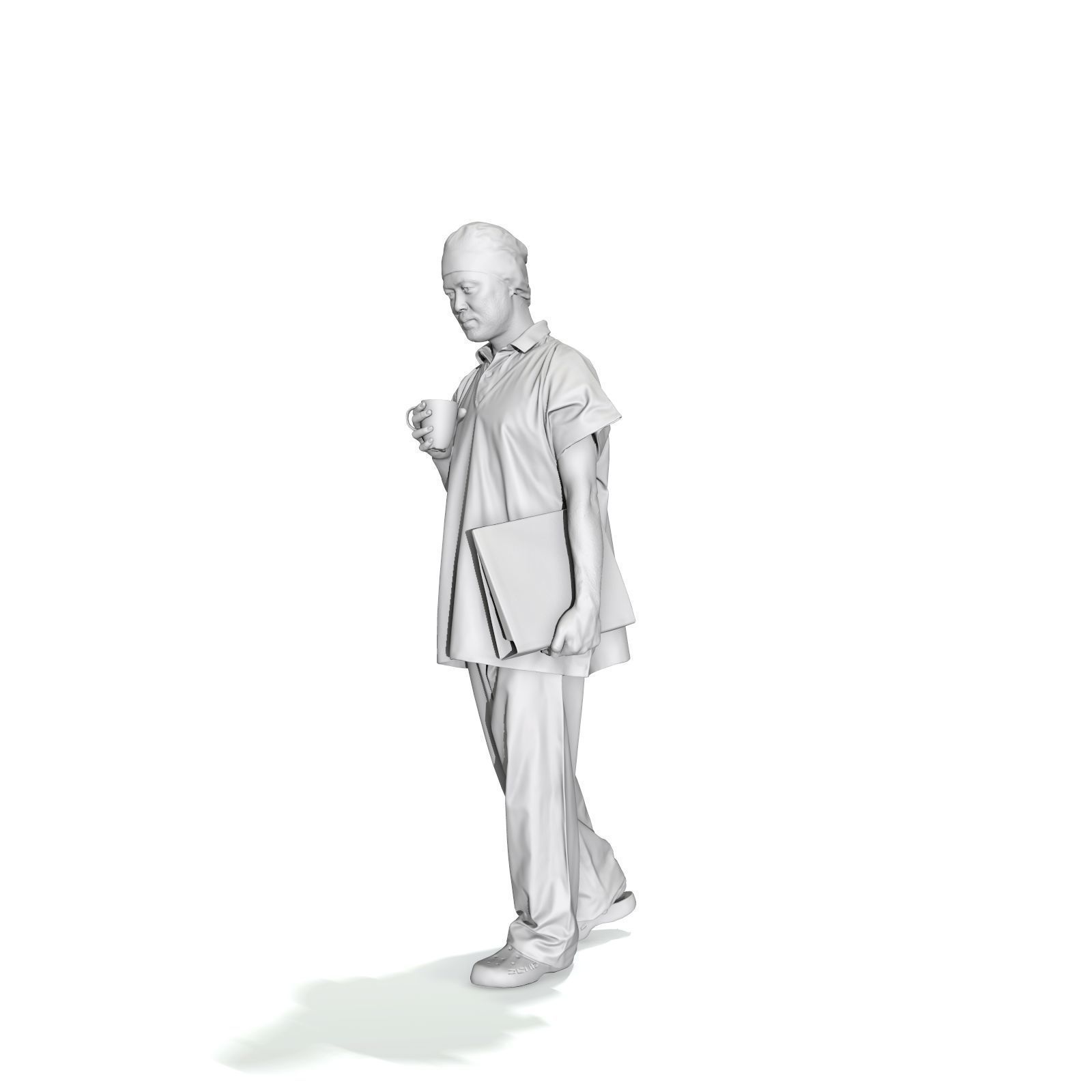 Doctor Walking Drinking Coffee Tea WMan0310-HD2-O02P01-S 3D model_44