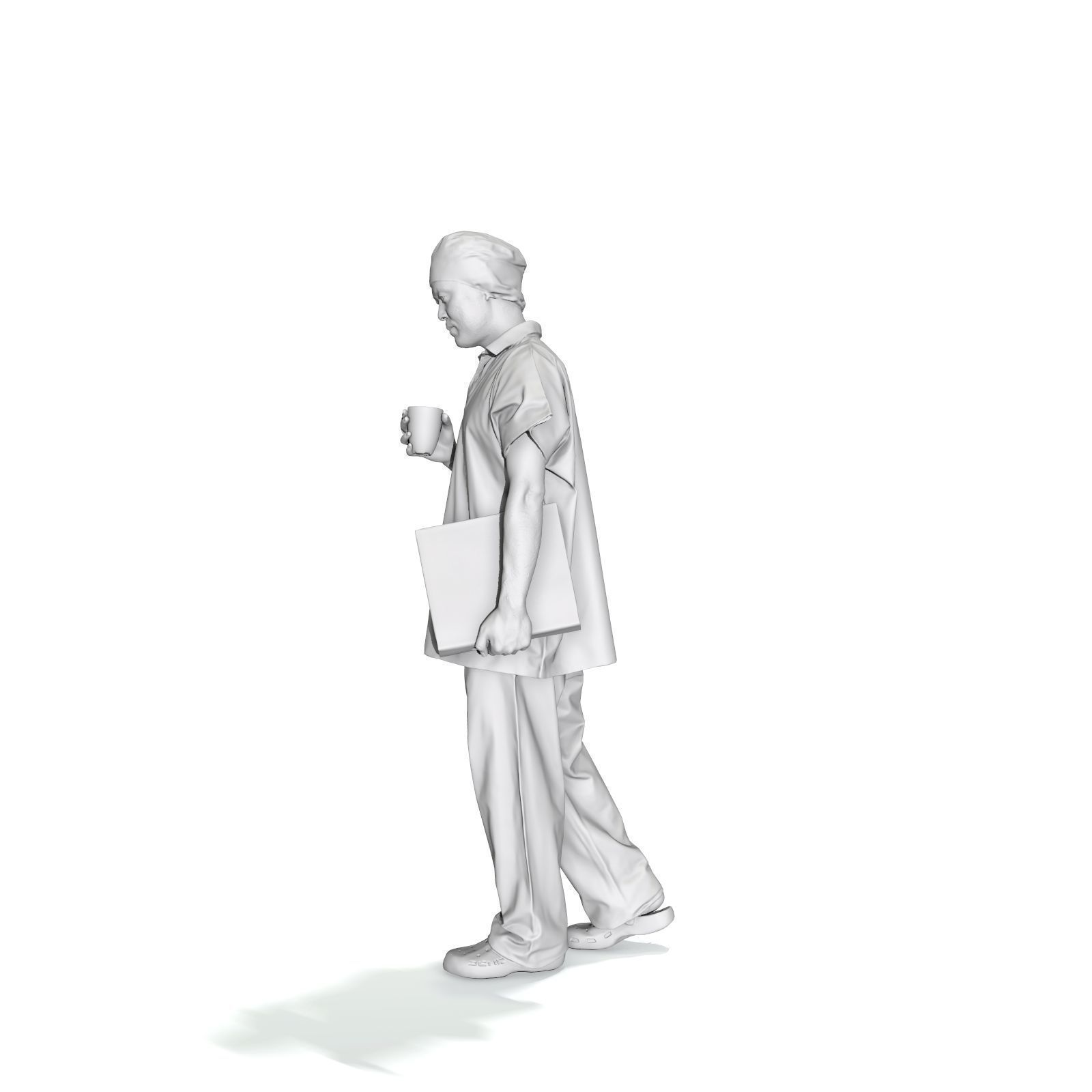Doctor Walking Drinking Coffee Tea WMan0310-HD2-O02P01-S 3D model_61