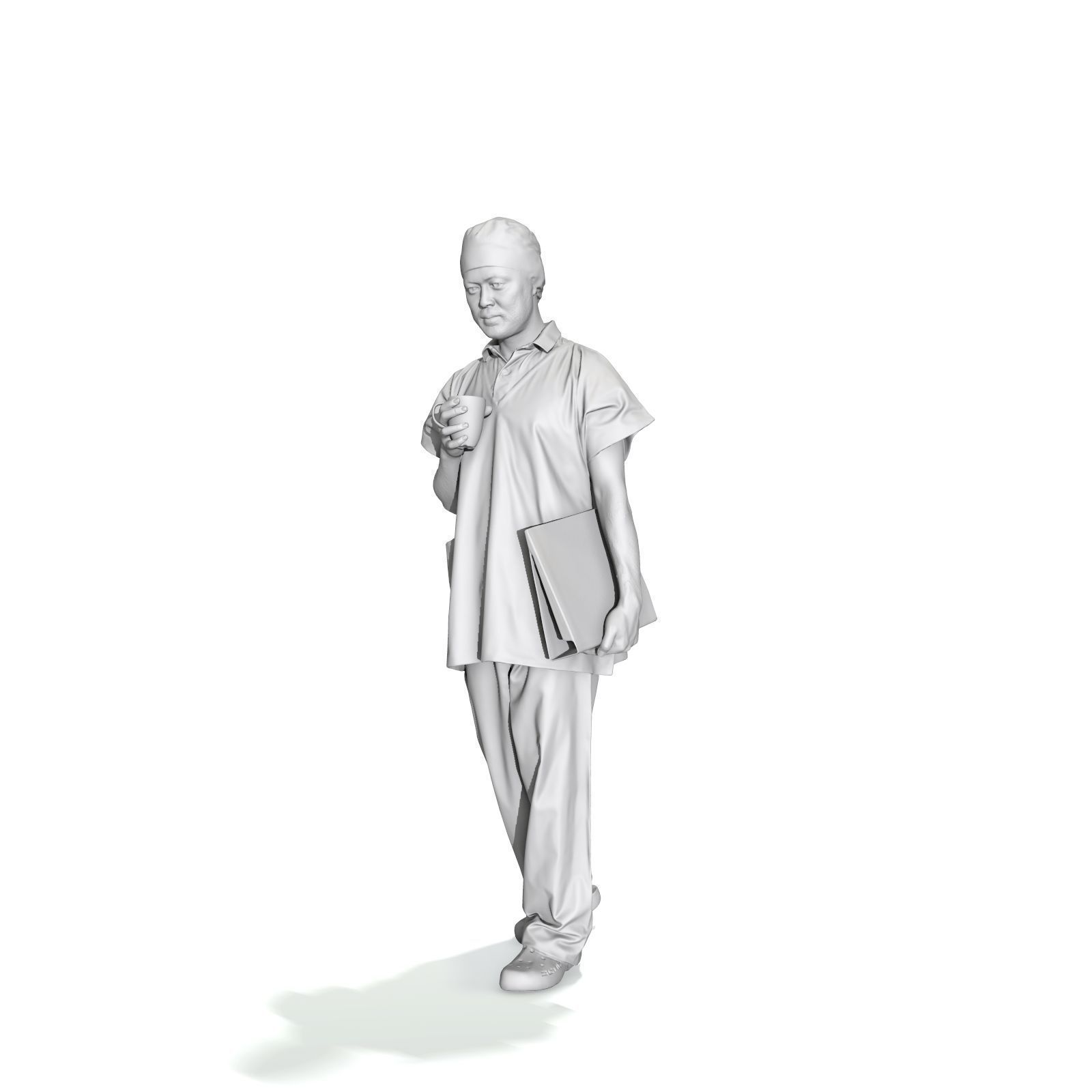 Doctor Walking Drinking Coffee Tea WMan0310-HD2-O02P01-S 3D model_67