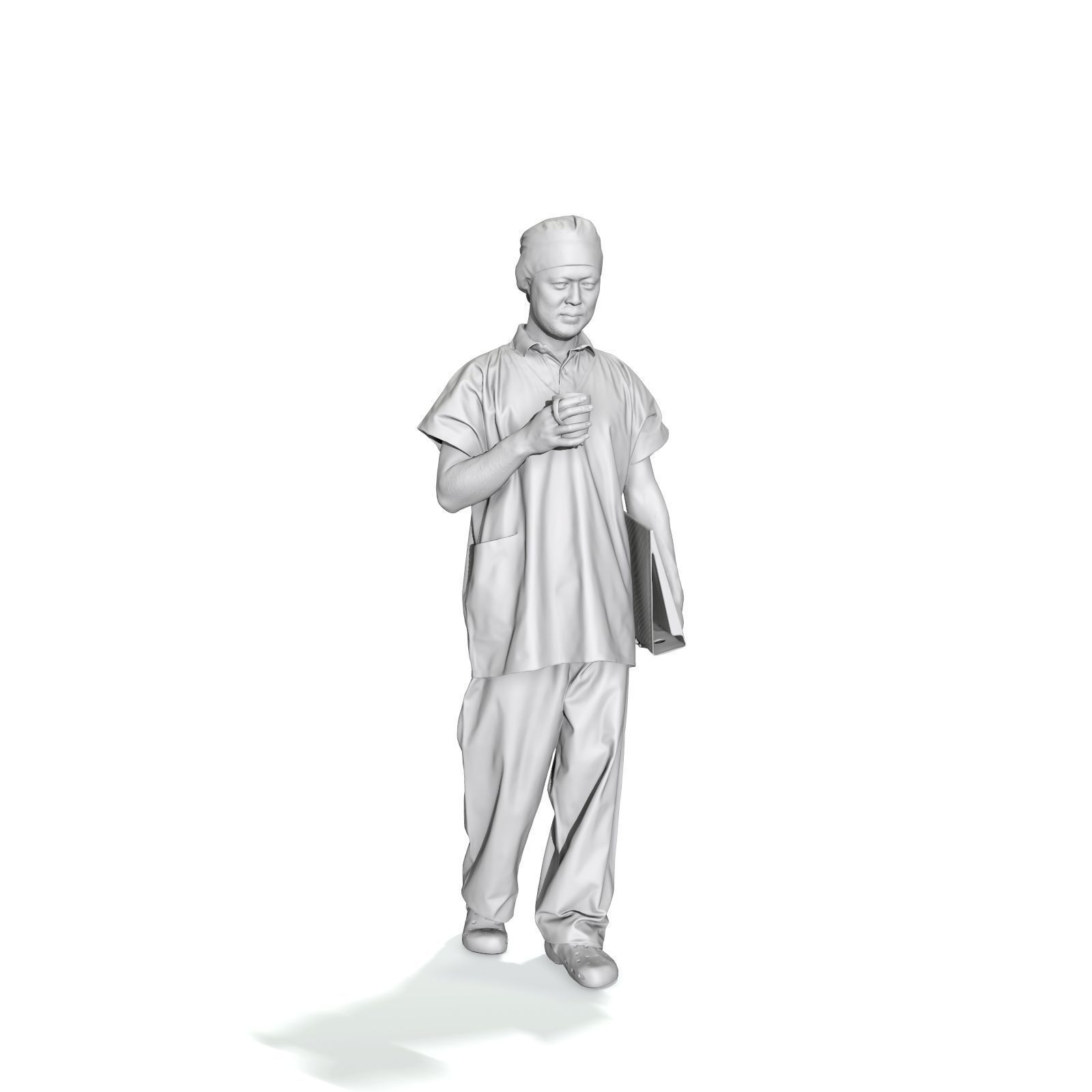 Doctor Walking Drinking Coffee Tea WMan0310-HD2-O02P01-S 3D model_21