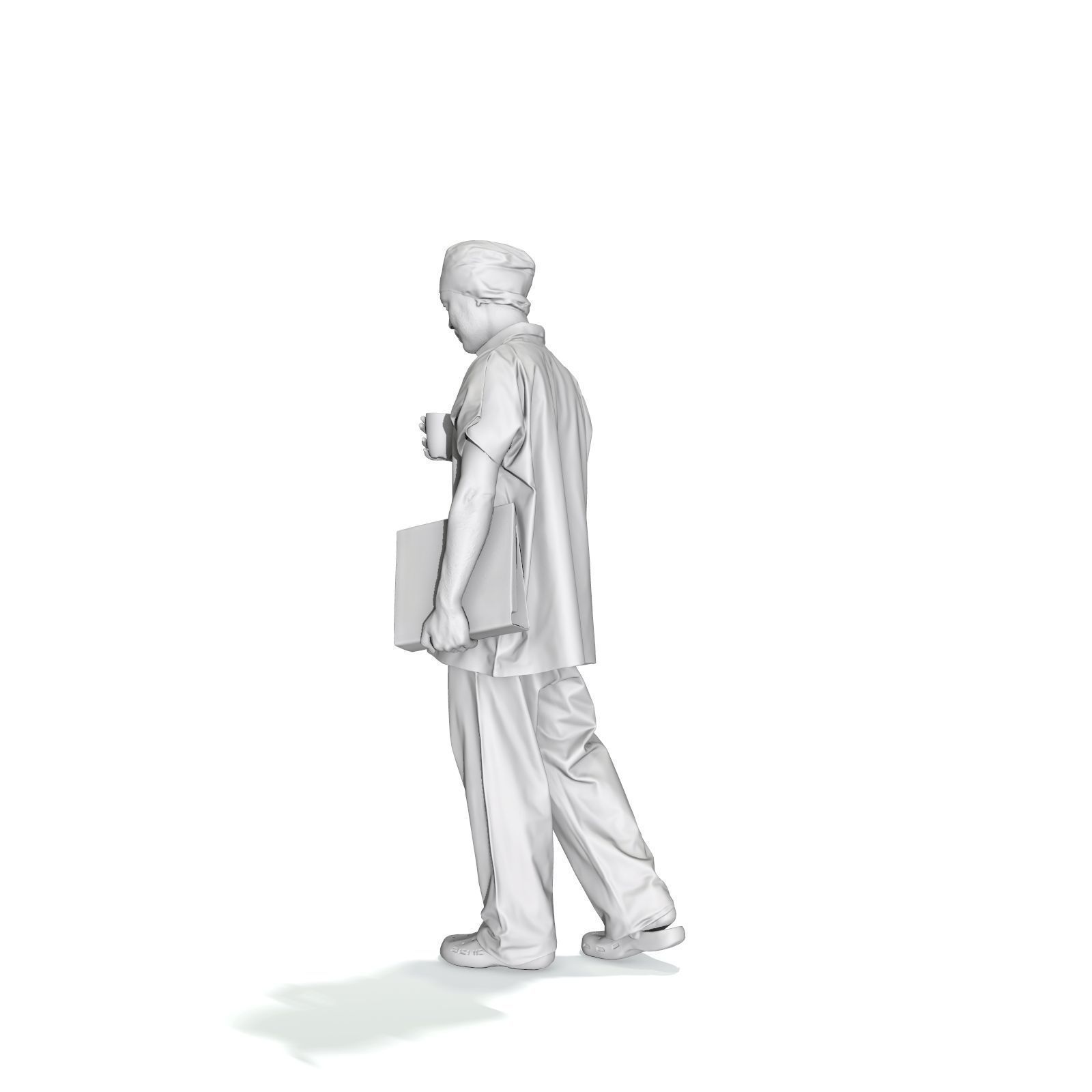 Doctor Walking Drinking Coffee Tea WMan0310-HD2-O02P01-S 3D model_20