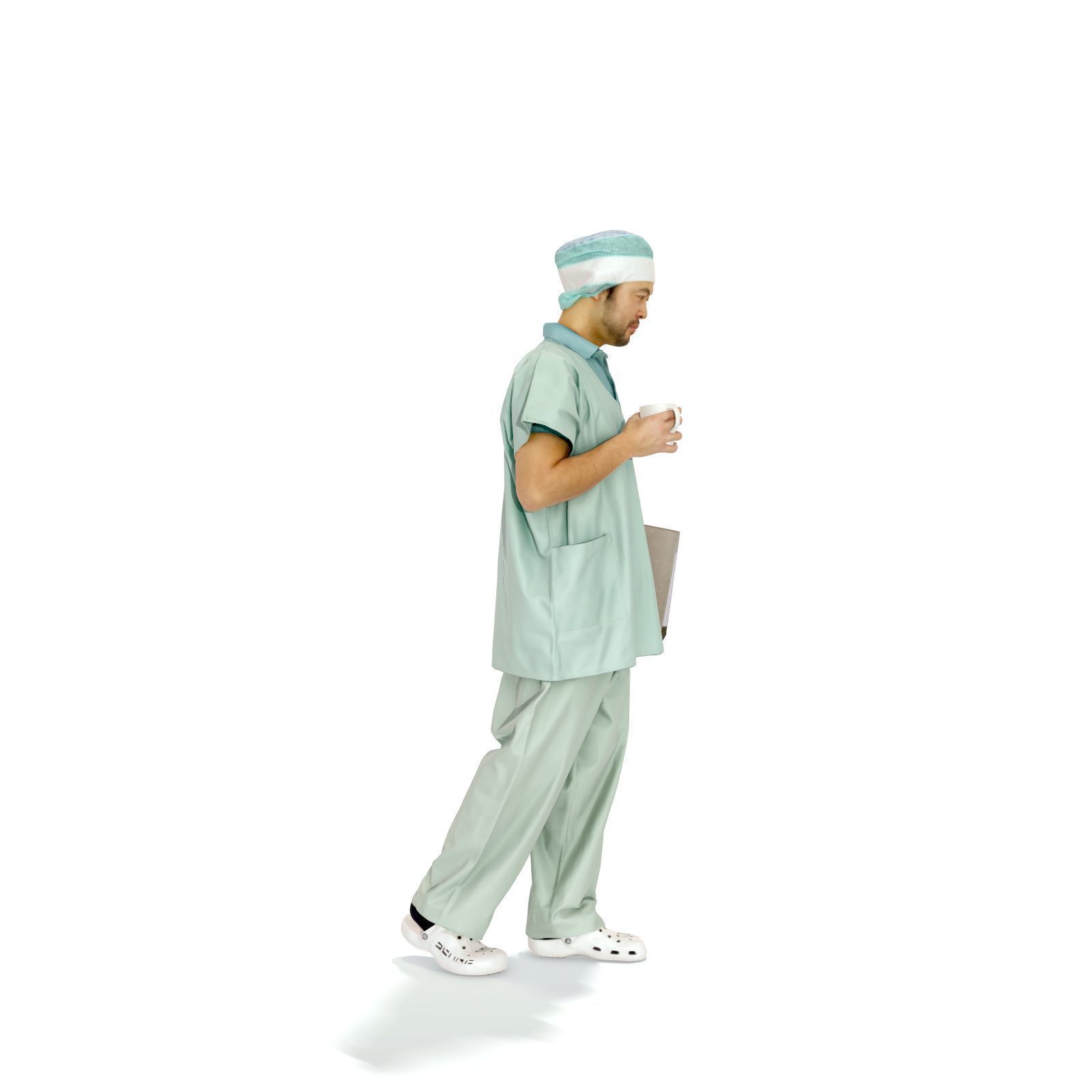 Doctor Walking Drinking Coffee Tea WMan0310-HD2-O02P01-S 3D model_29