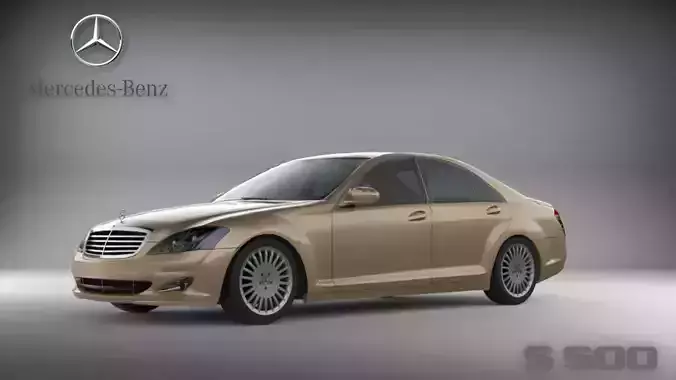 2005 Mercedes-Benz W221 S-Class S 500 Low-poly 3D model