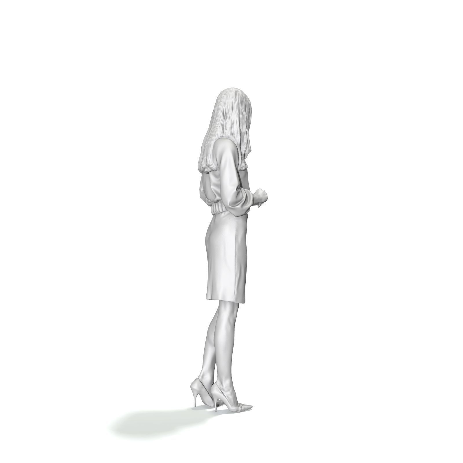 Standing Elegant Woman with Black Skirt EWom0312-HD2-O04P01-S 3D model_35