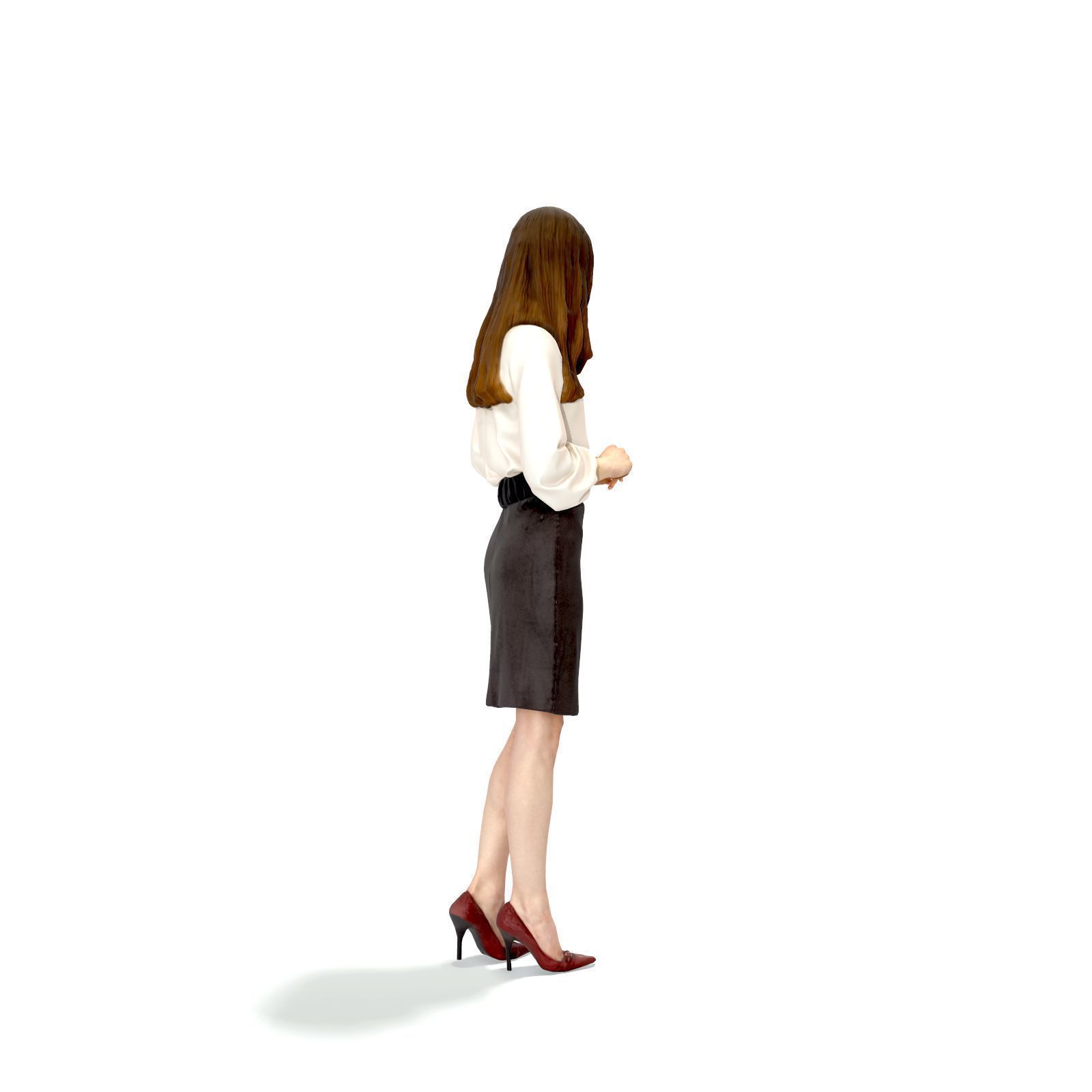 Standing Elegant Woman with Black Skirt EWom0312-HD2-O04P01-S 3D model_46