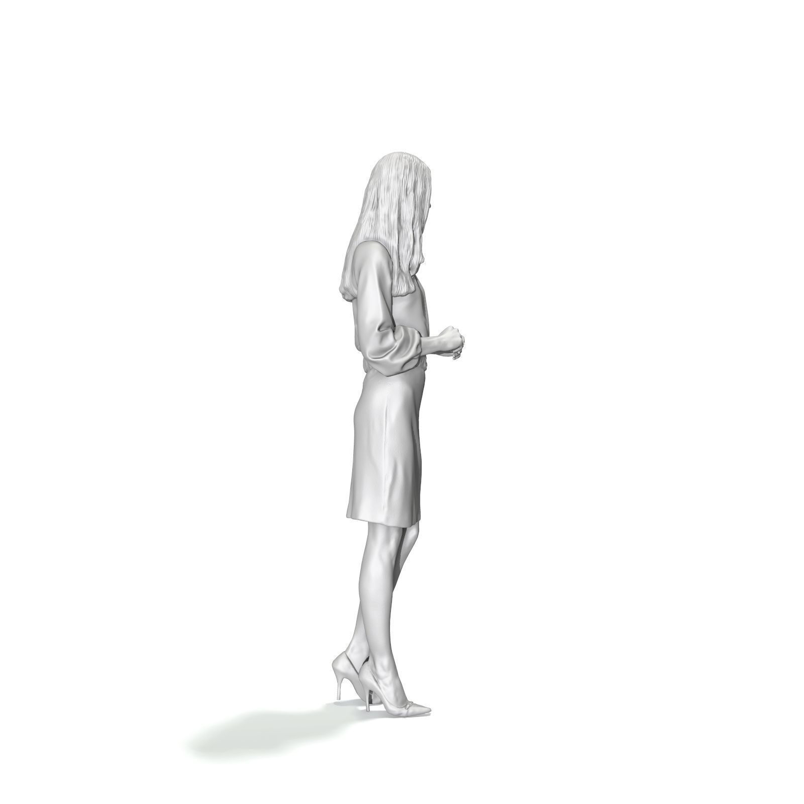 Standing Elegant Woman with Black Skirt EWom0312-HD2-O04P01-S 3D model_38