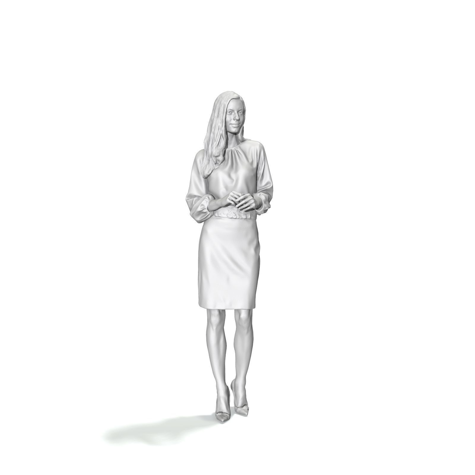 Standing Elegant Woman with Black Skirt EWom0312-HD2-O04P01-S 3D model_15