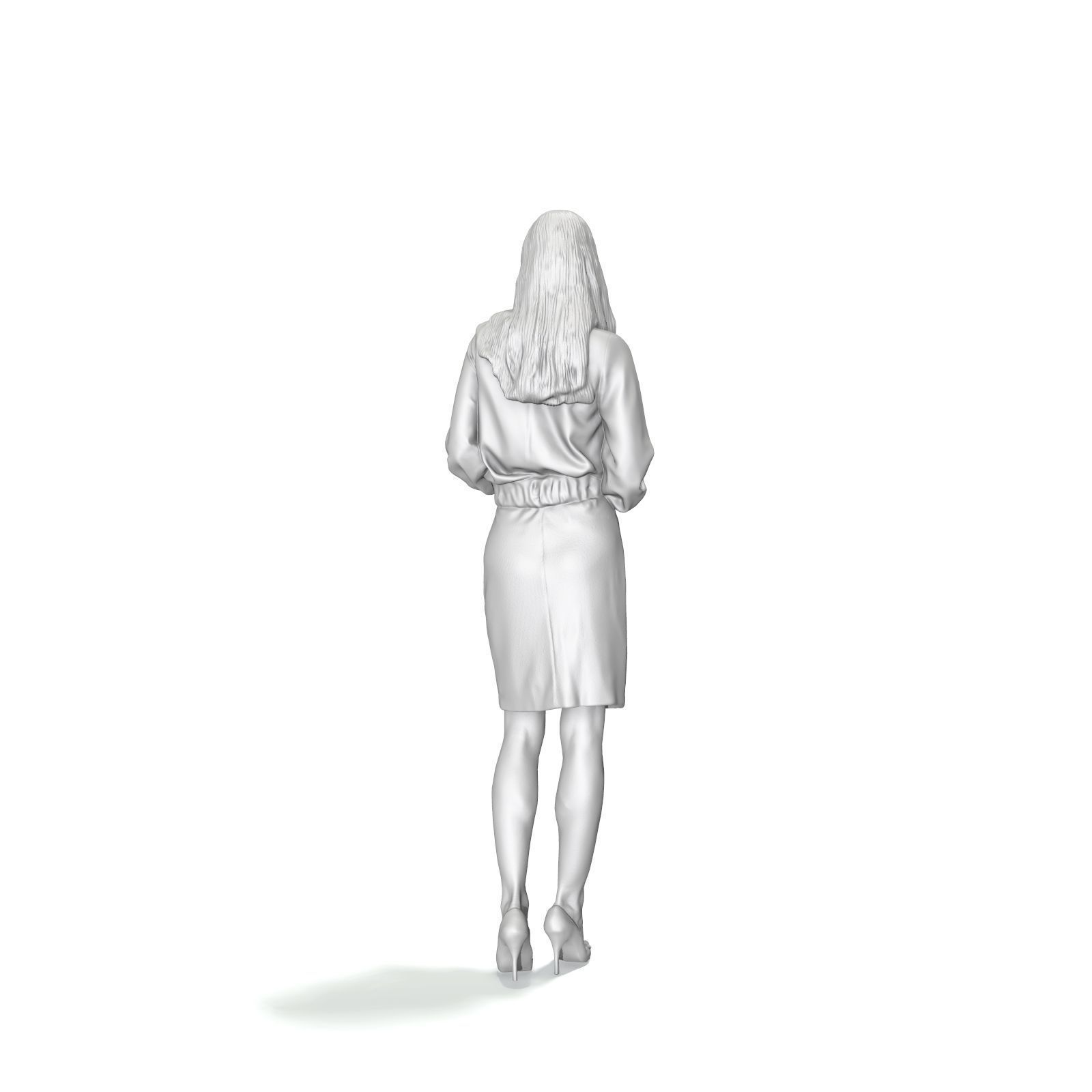 Standing Elegant Woman with Black Skirt EWom0312-HD2-O04P01-S 3D model_36