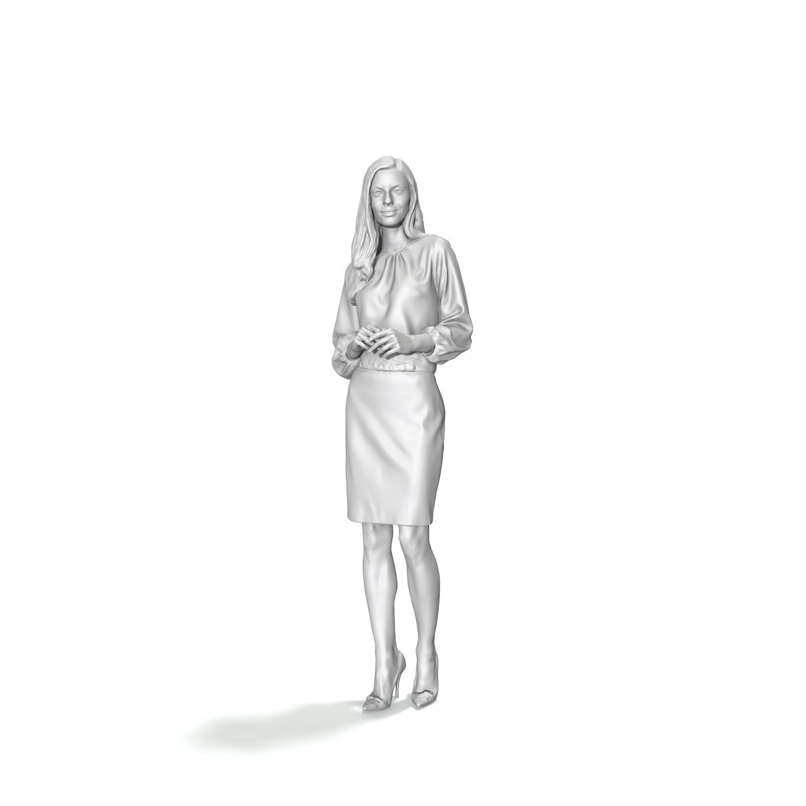 Standing Elegant Woman with Black Skirt EWom0312-HD2-O04P01-S 3D model_10