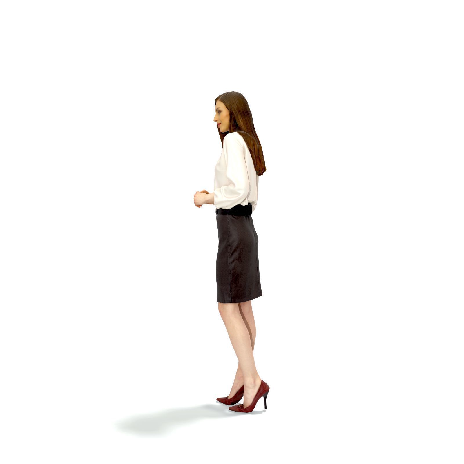 Standing Elegant Woman with Black Skirt EWom0312-HD2-O04P01-S 3D model_61