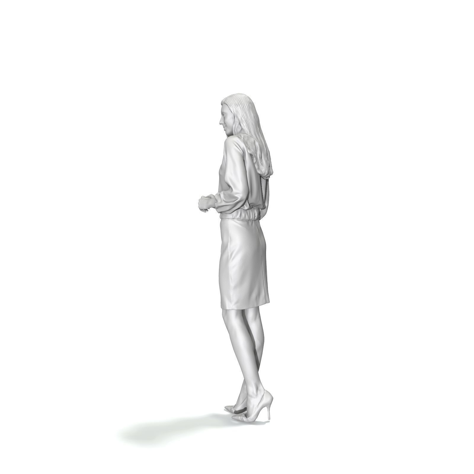 Standing Elegant Woman with Black Skirt EWom0312-HD2-O04P01-S 3D model_19