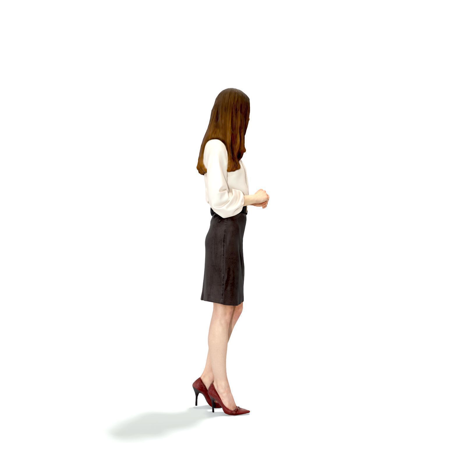 Standing Elegant Woman with Black Skirt EWom0312-HD2-O04P01-S 3D model_67