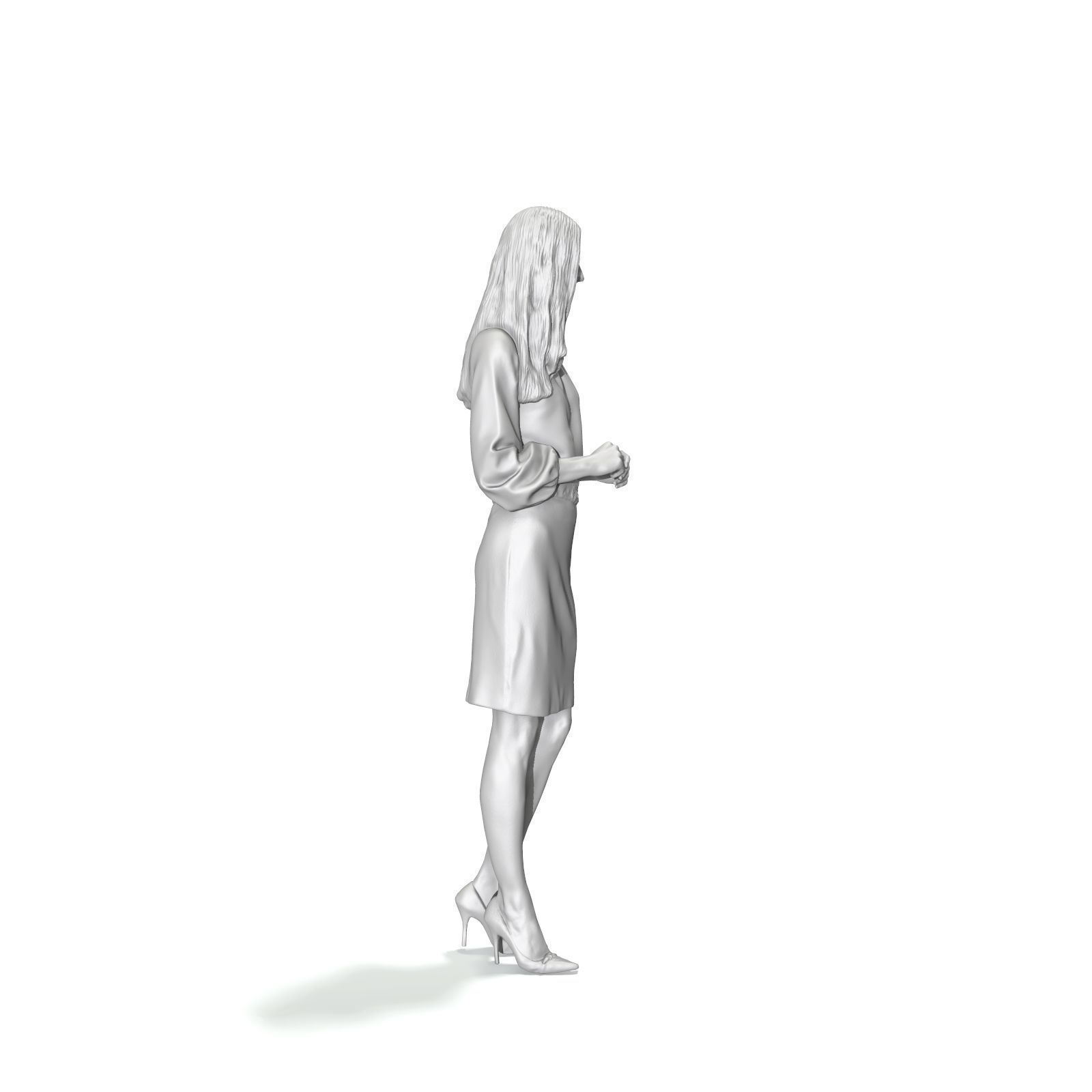 Standing Elegant Woman with Black Skirt EWom0312-HD2-O04P01-S 3D model_42