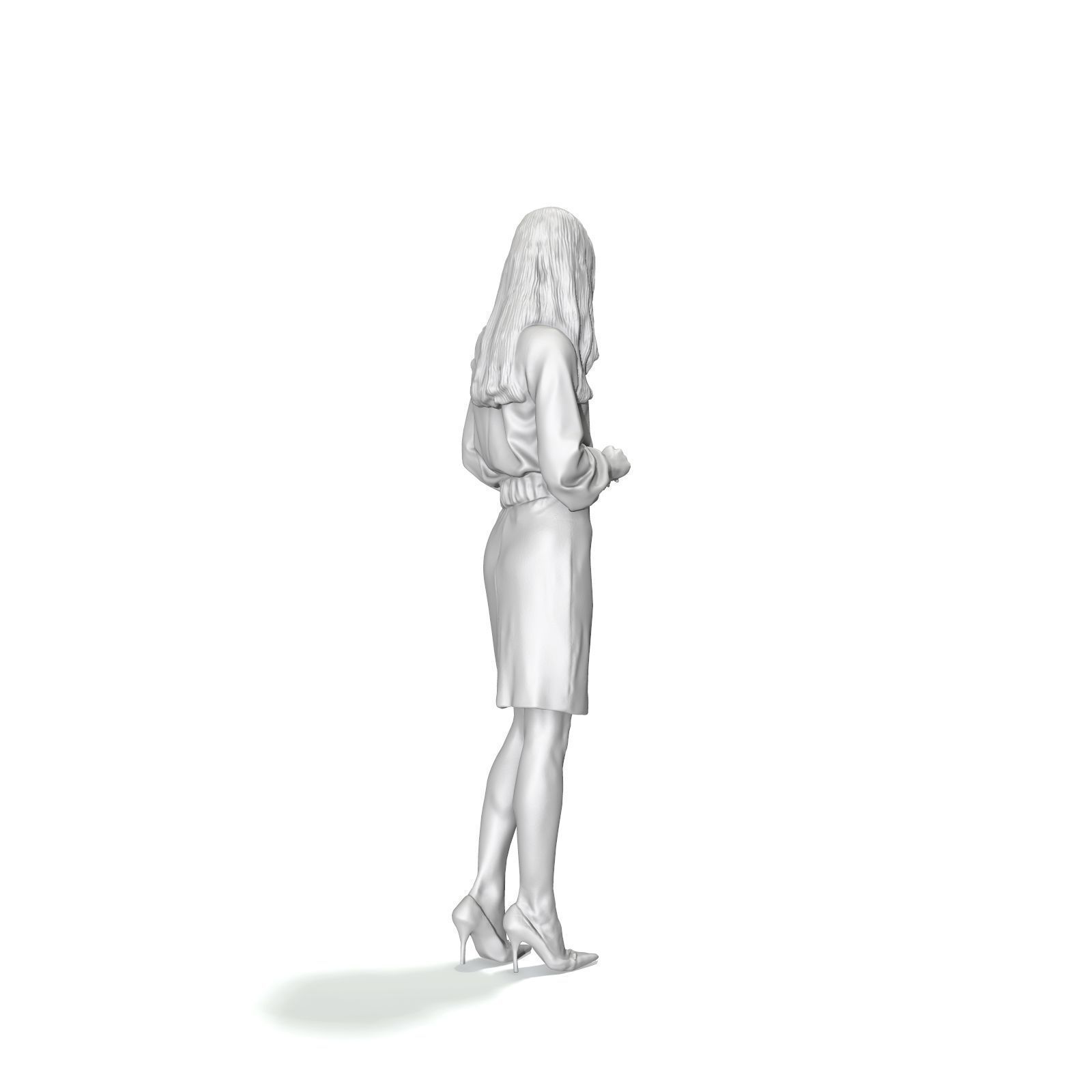 Standing Elegant Woman with Black Skirt EWom0312-HD2-O04P01-S 3D model_55