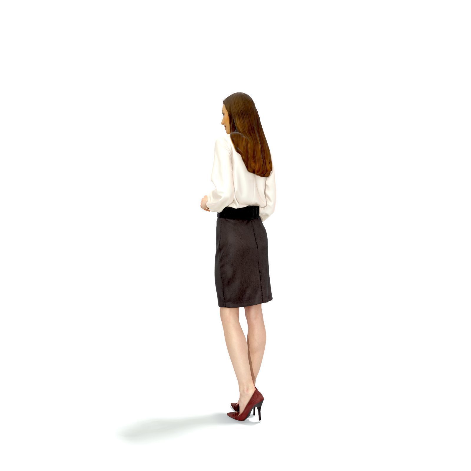 Standing Elegant Woman with Black Skirt EWom0312-HD2-O04P01-S 3D model_58