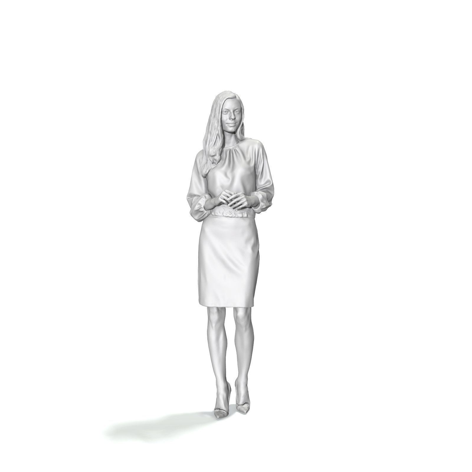 Standing Elegant Woman with Black Skirt EWom0312-HD2-O04P01-S 3D model_20