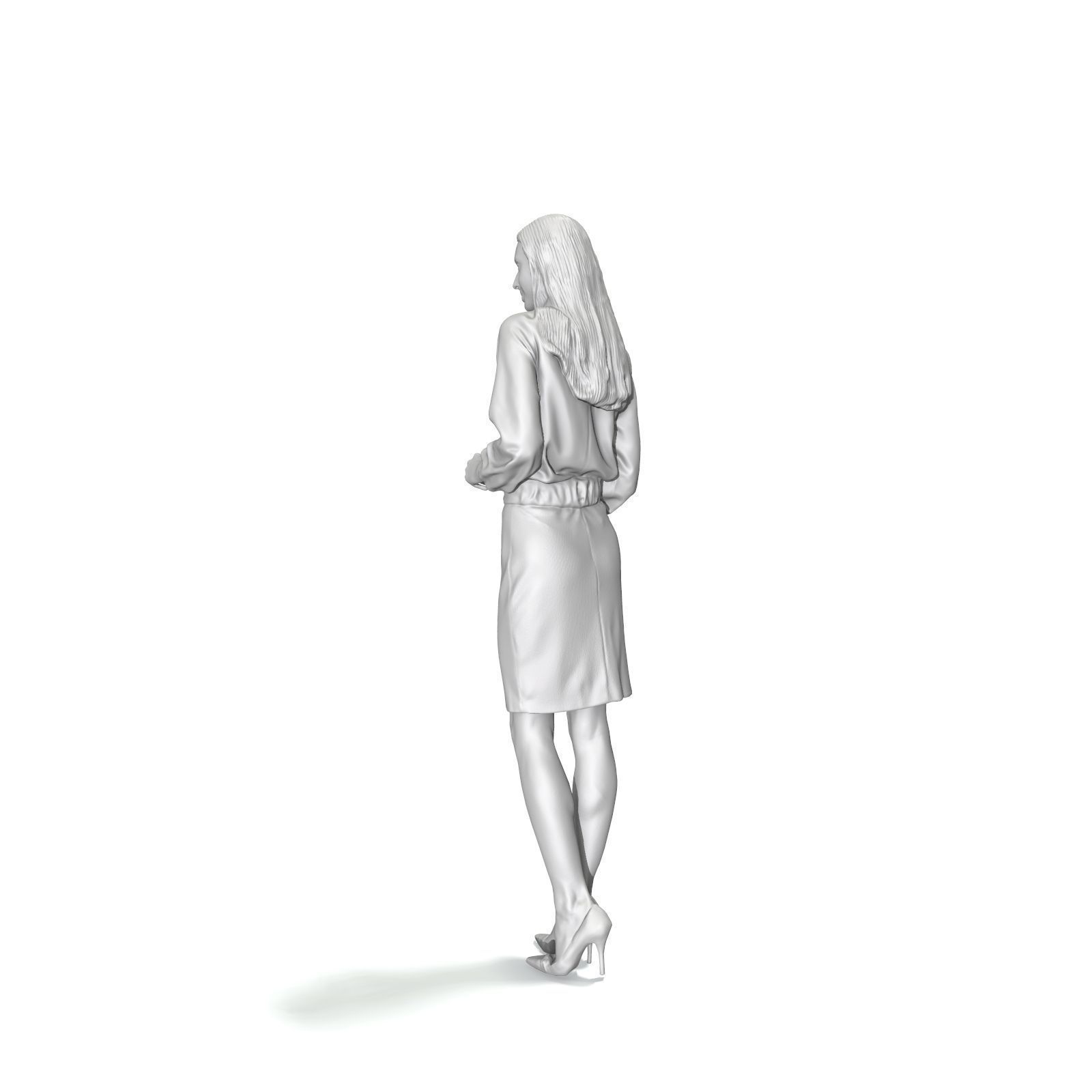 Standing Elegant Woman with Black Skirt EWom0312-HD2-O04P01-S 3D model_73