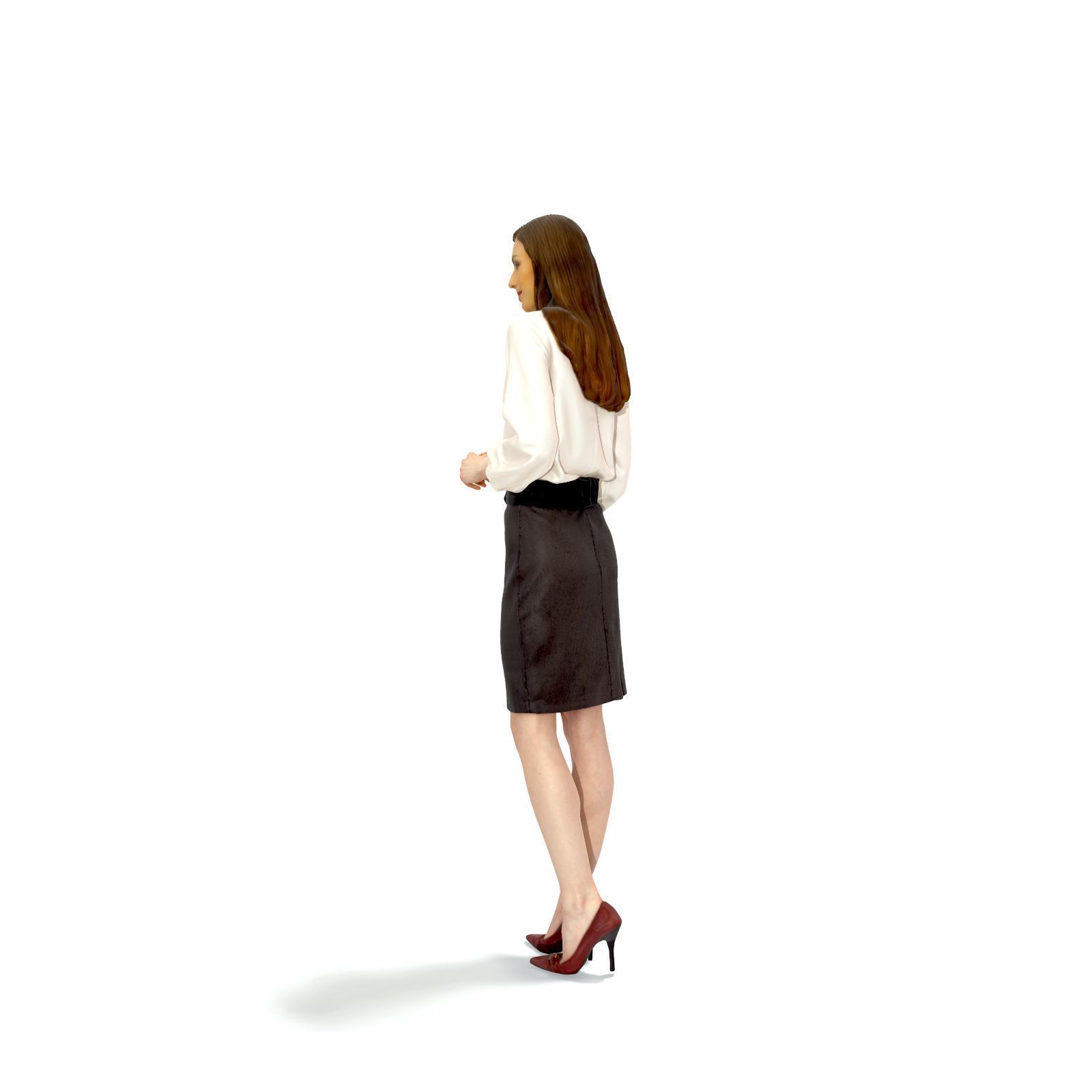 Standing Elegant Woman with Black Skirt EWom0312-HD2-O04P01-S 3D model_24