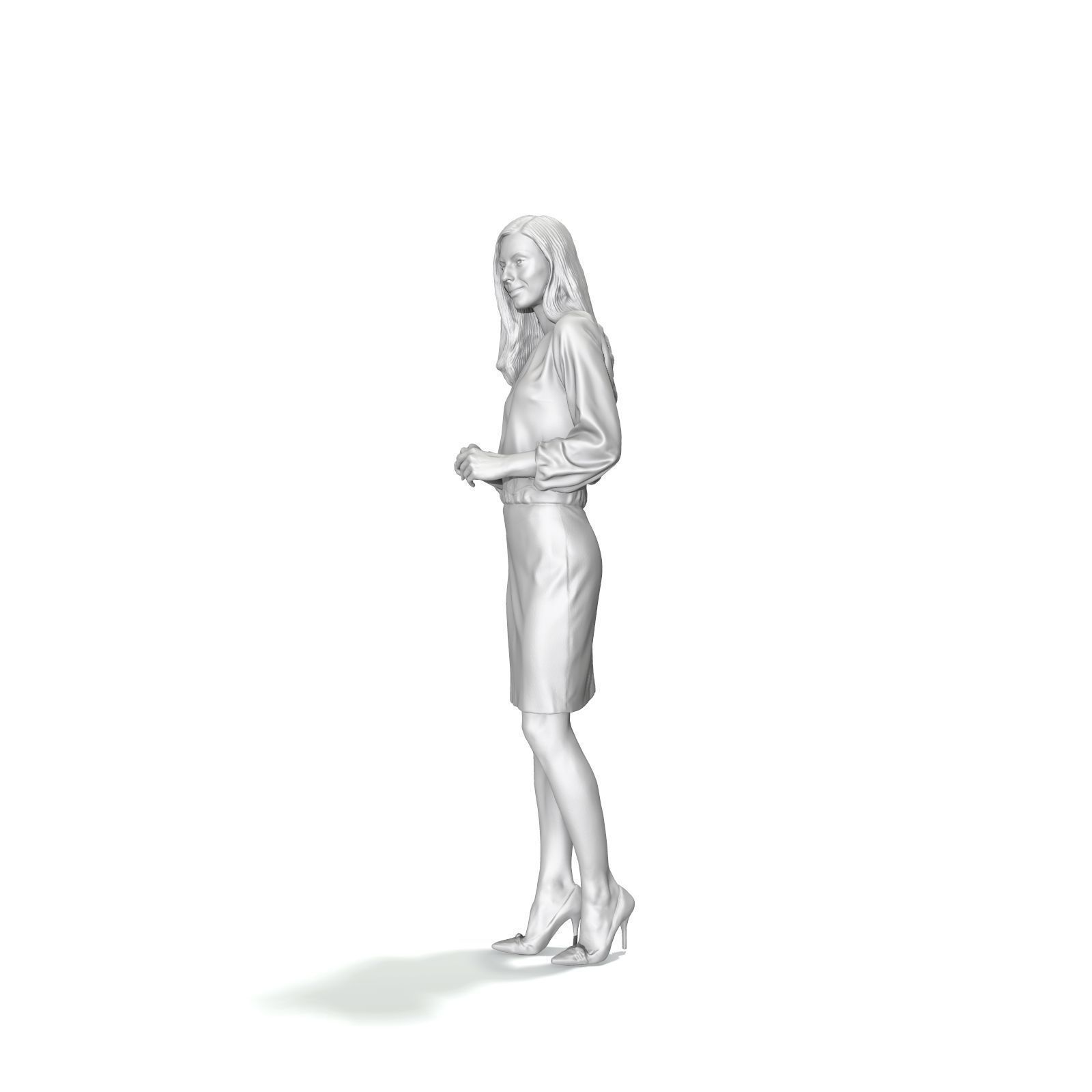 Standing Elegant Woman with Black Skirt EWom0312-HD2-O04P01-S 3D model_31