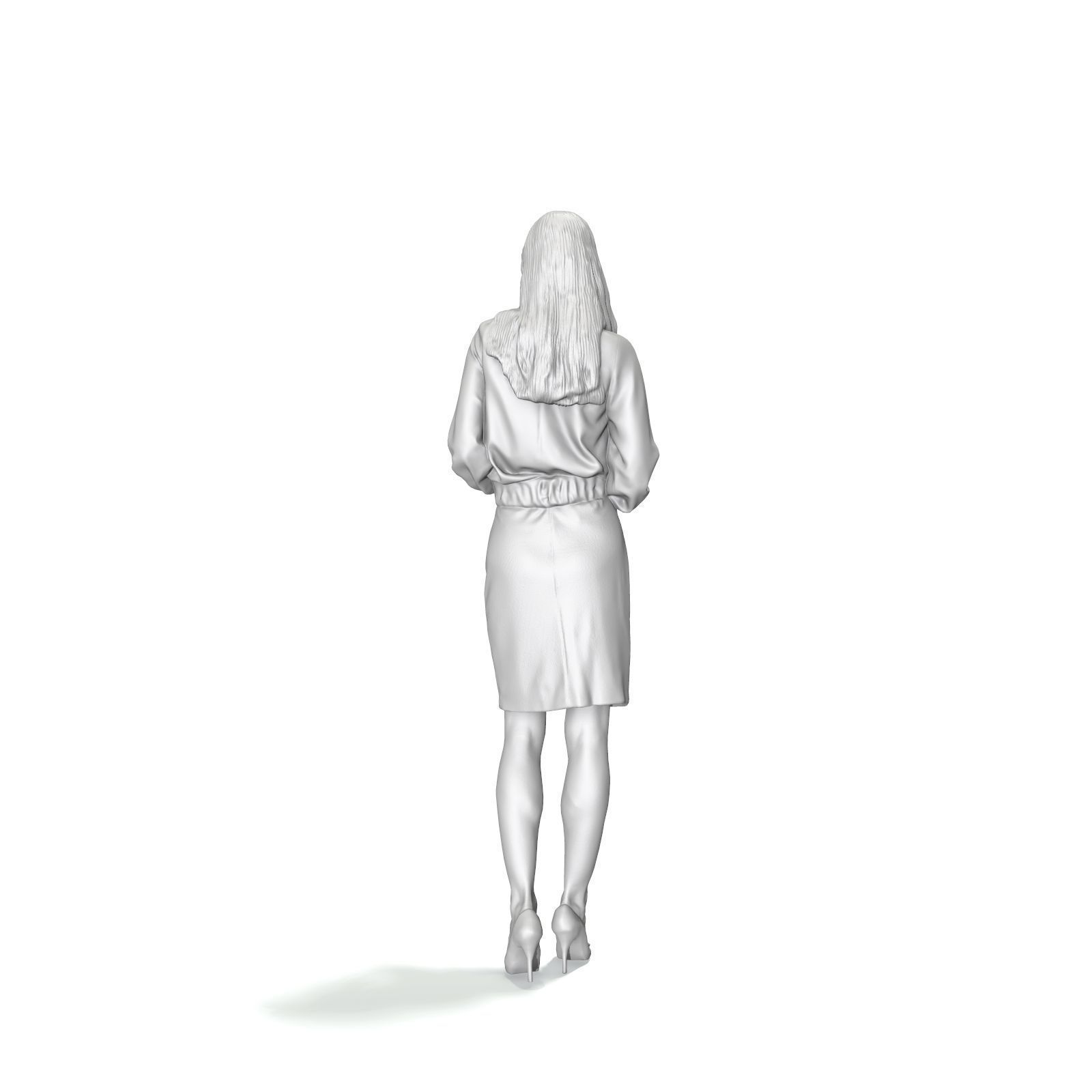 Standing Elegant Woman with Black Skirt EWom0312-HD2-O04P01-S 3D model_41