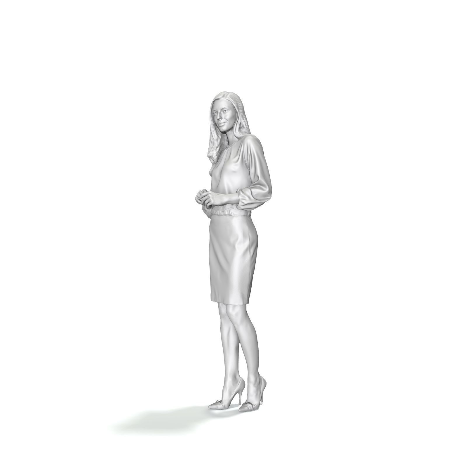 Standing Elegant Woman with Black Skirt EWom0312-HD2-O04P01-S 3D model_69