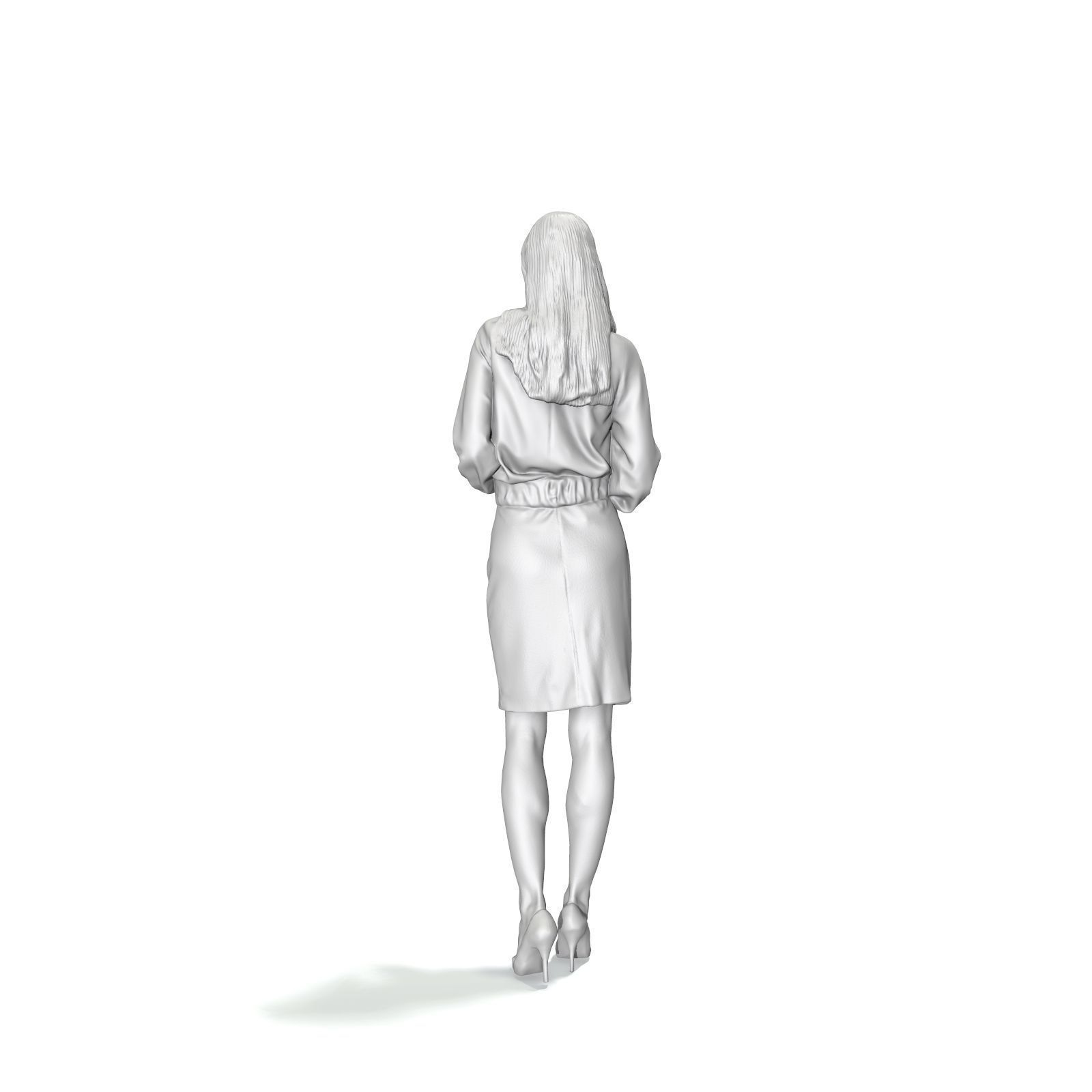 Standing Elegant Woman with Black Skirt EWom0312-HD2-O04P01-S 3D model_68