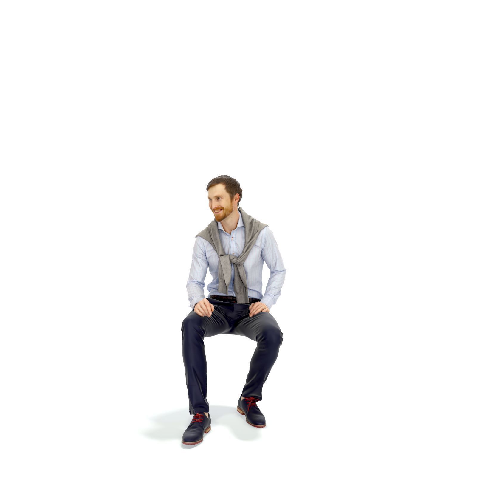 Sitting smiling Elegant Man EMan0313-HD2-O04P01-S