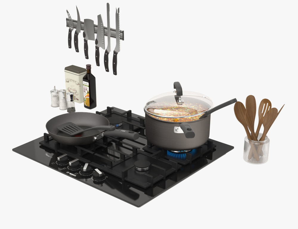 Kitchen Set 02 3D model_5