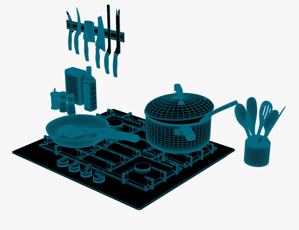 Kitchen Set 02 3D model_2