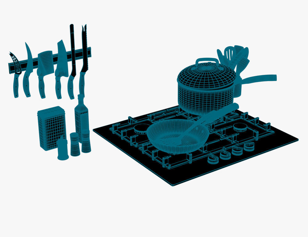 Kitchen Set 02 3D model_3