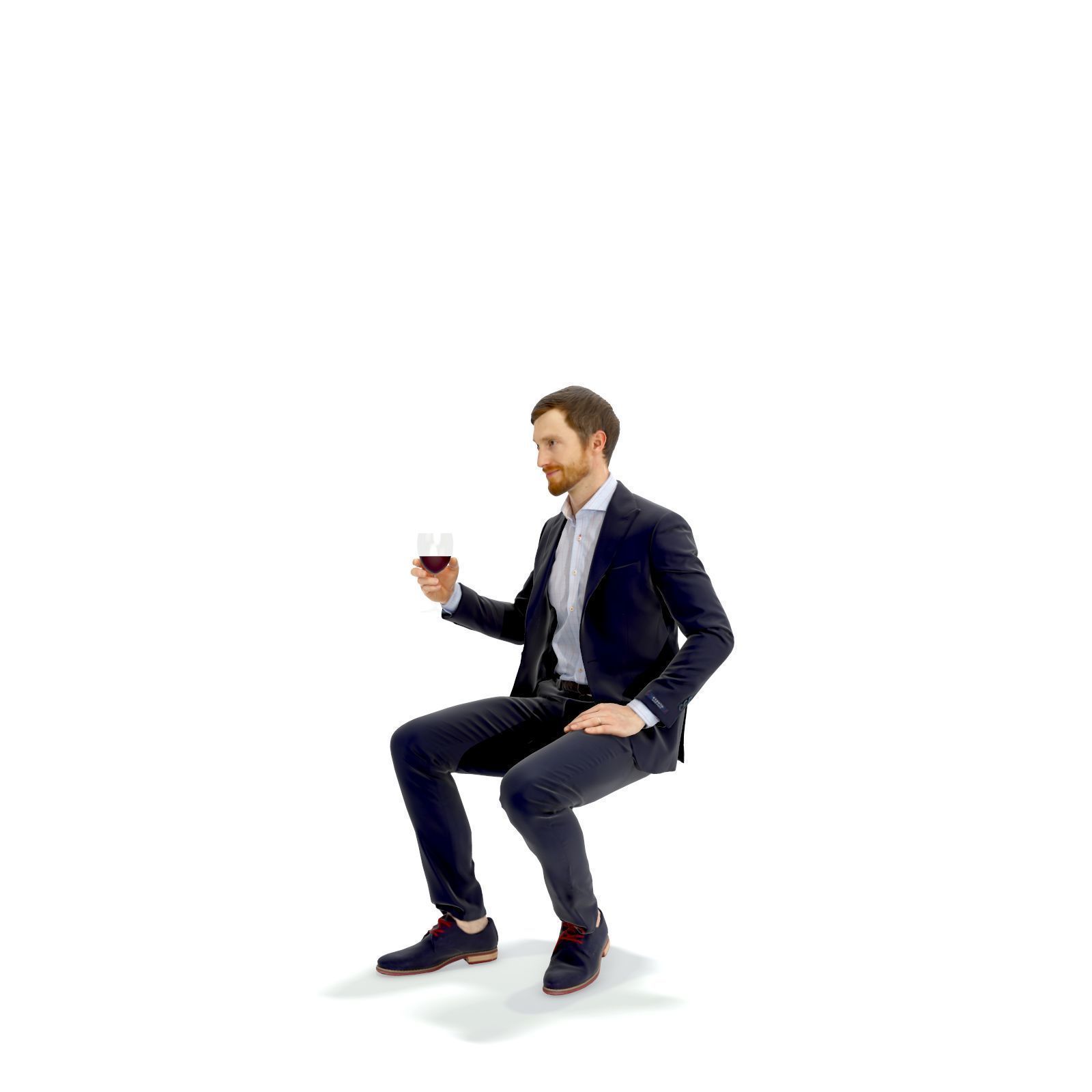 Sitting Elegant Man Cheering with Glass EMan0313-HD2-O03P01-S 3D model_53