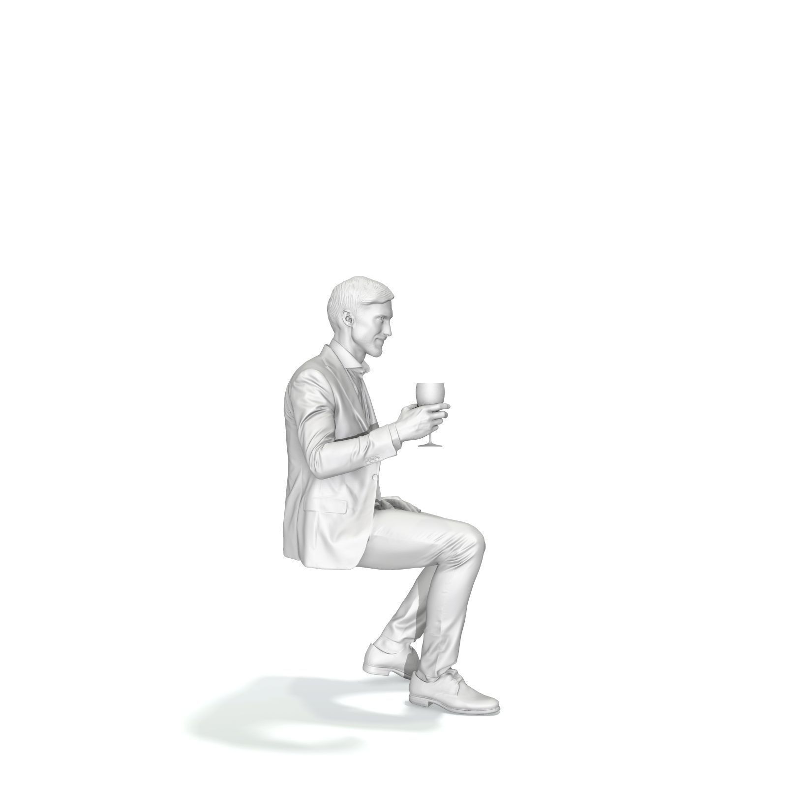 Sitting Elegant Man Cheering with Glass EMan0313-HD2-O03P01-S 3D model_66