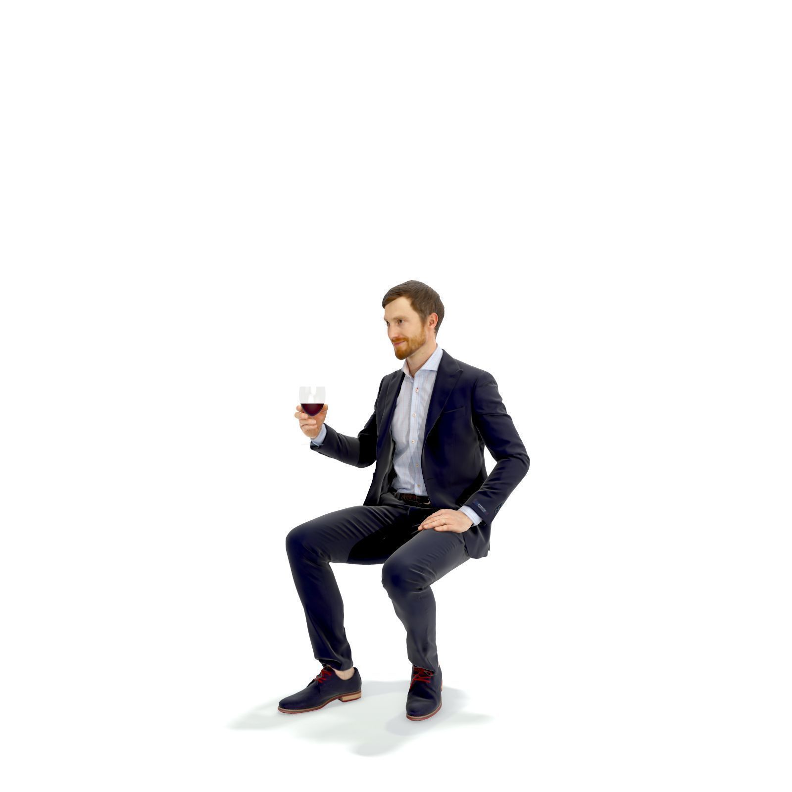 Sitting Elegant Man Cheering with Glass EMan0313-HD2-O03P01-S 3D model_11