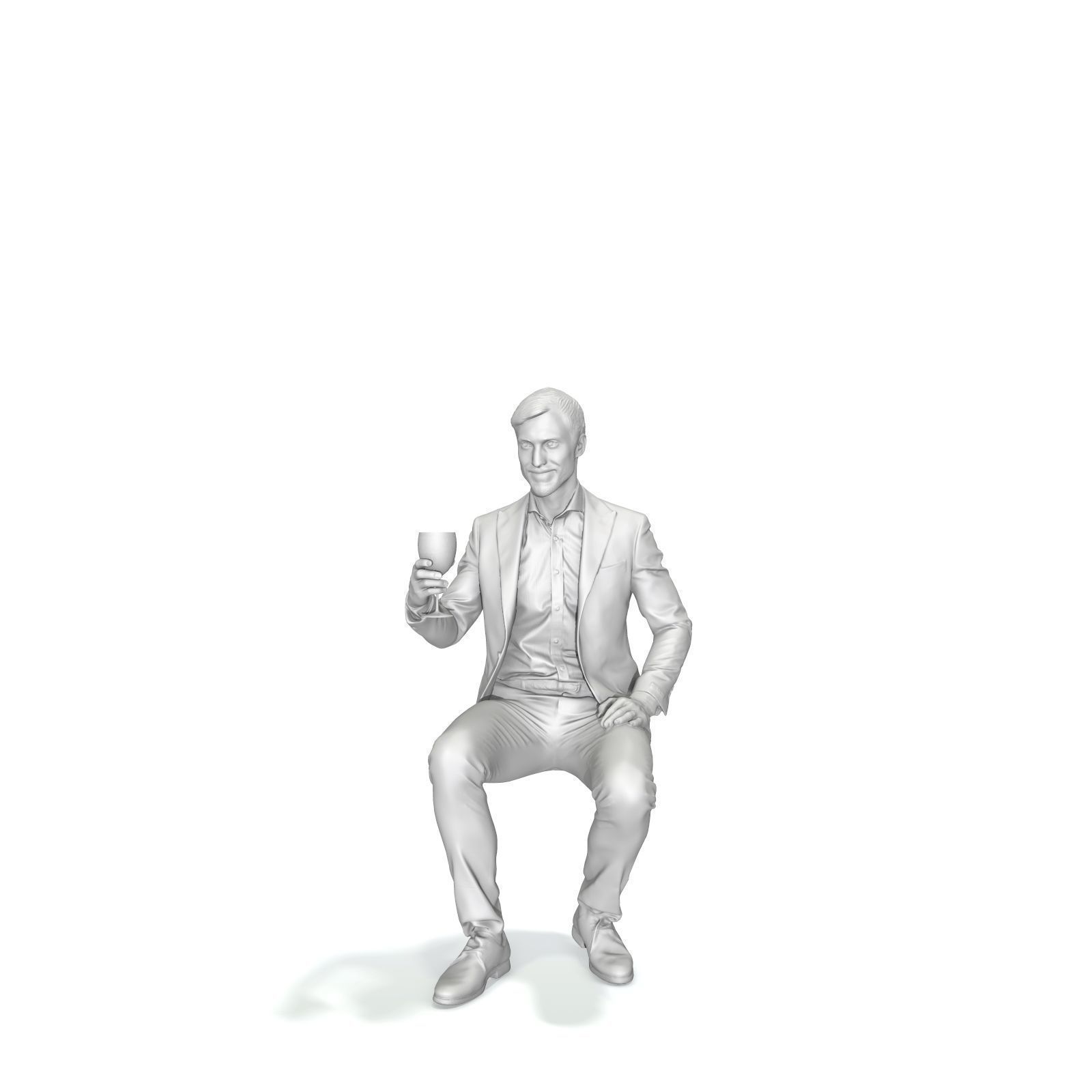 Sitting Elegant Man Cheering with Glass EMan0313-HD2-O03P01-S 3D model_70